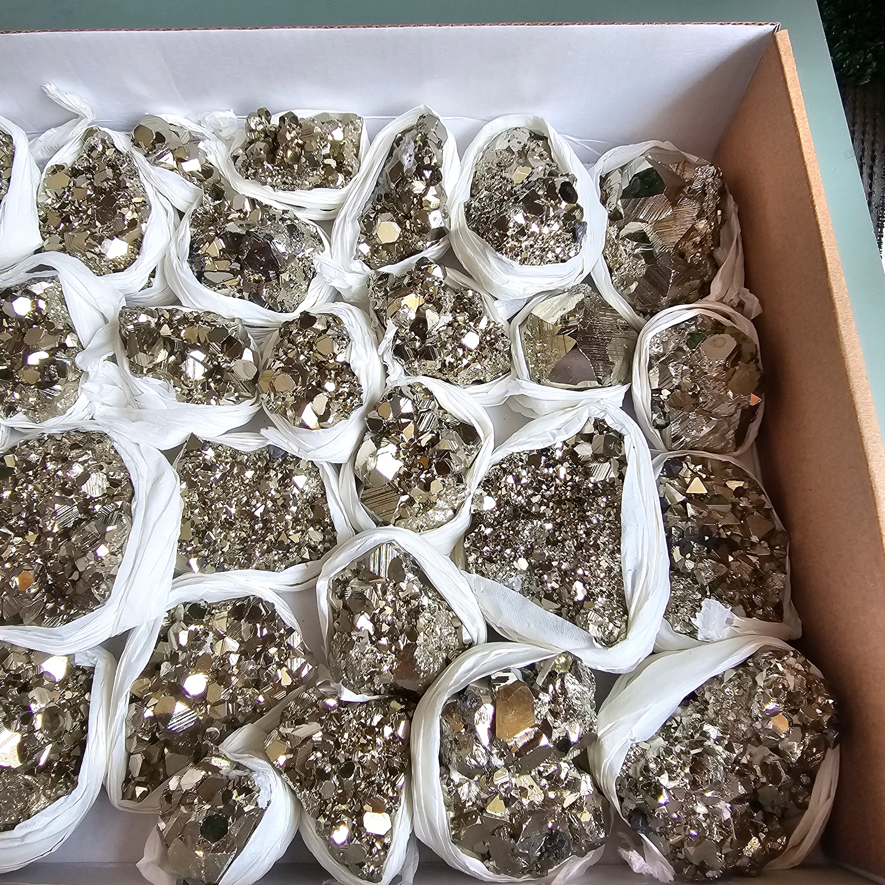 Flat pyrite Octahedral