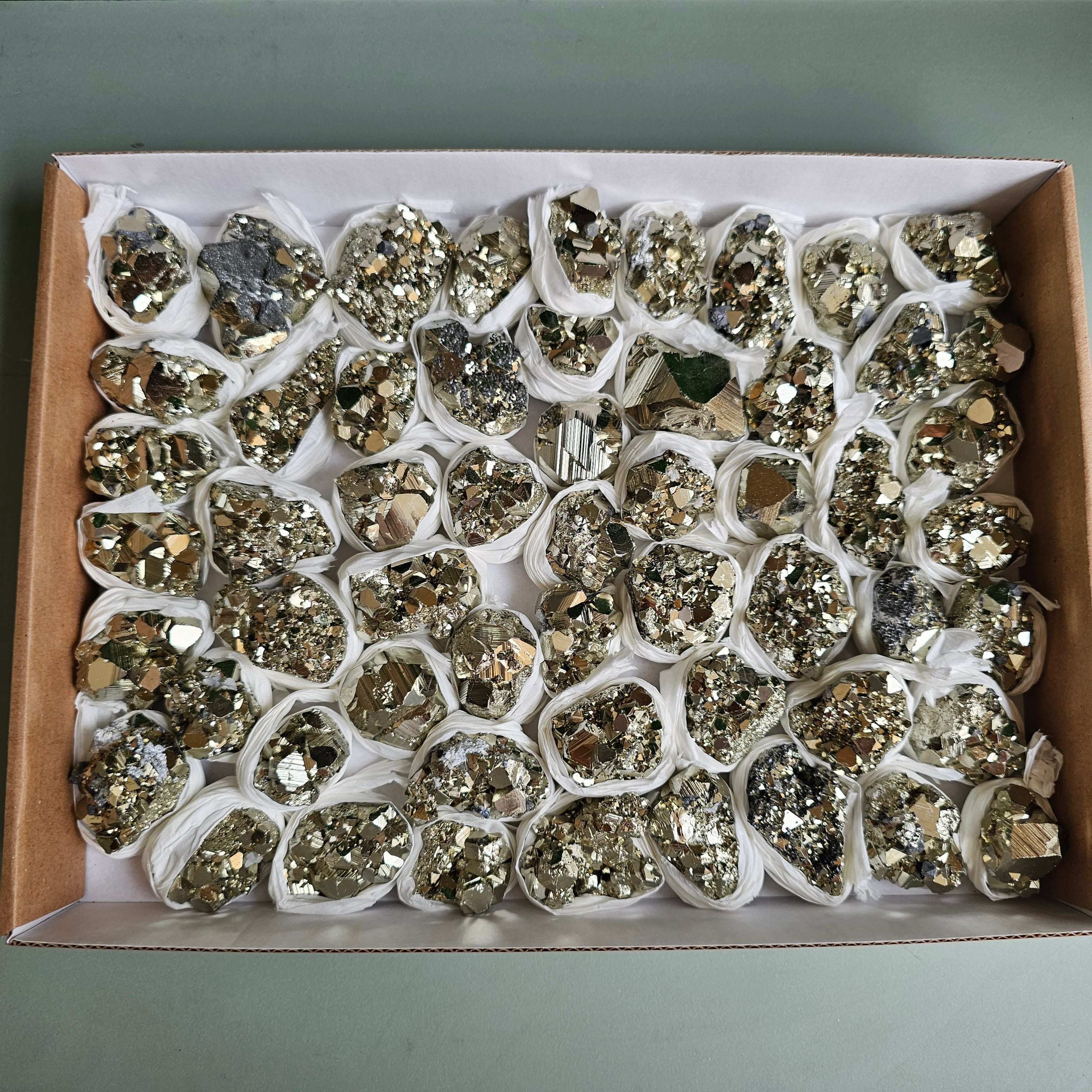 Flat pyrite Octahedral