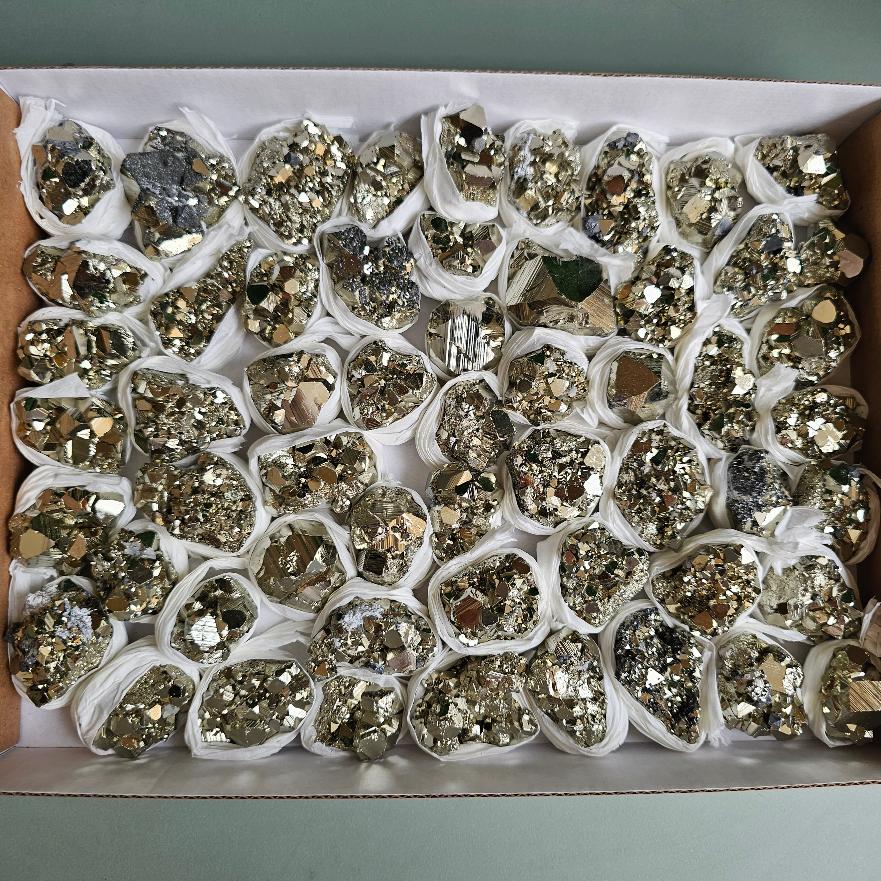 Flat pyrite Octahedral