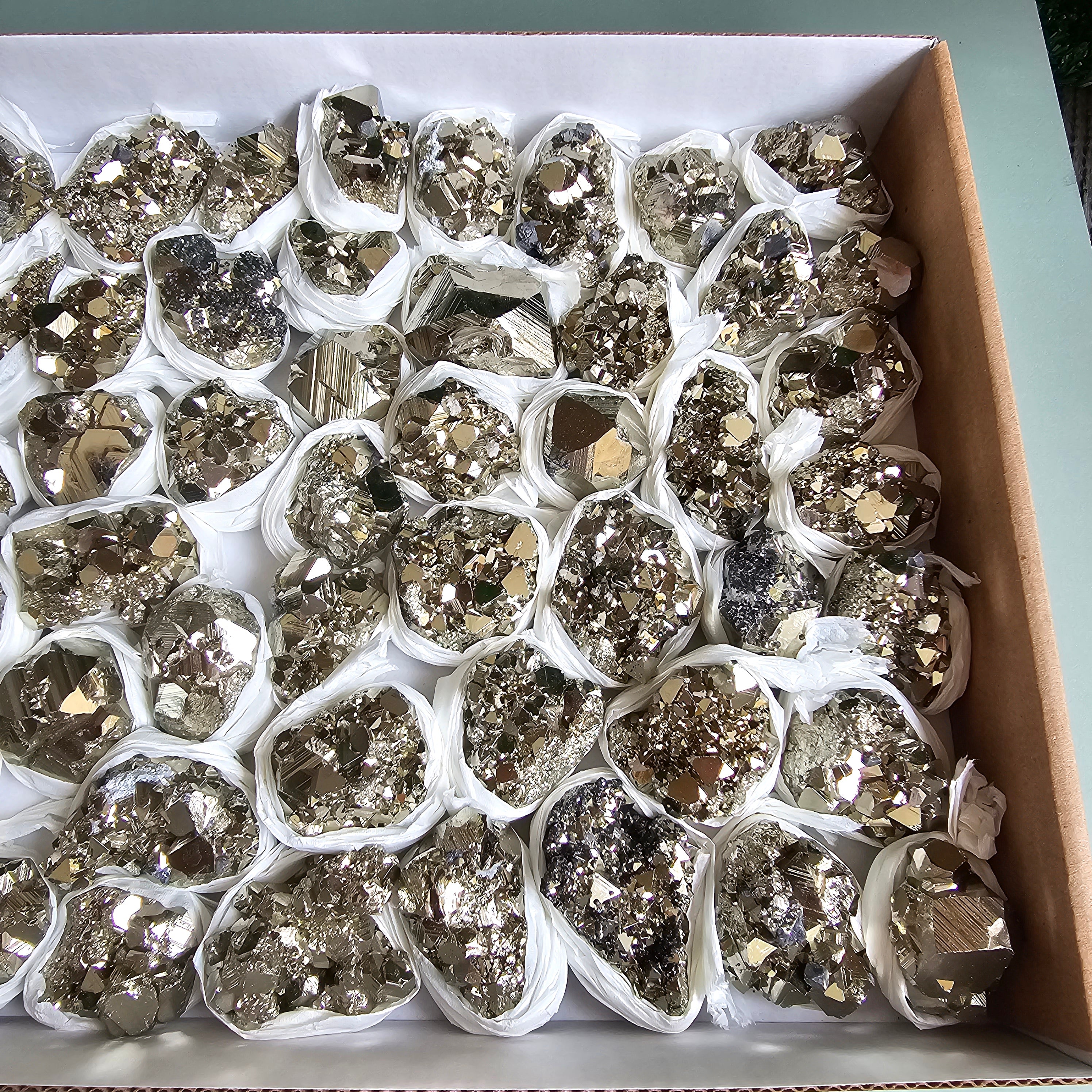 Flat pyrite Octahedral