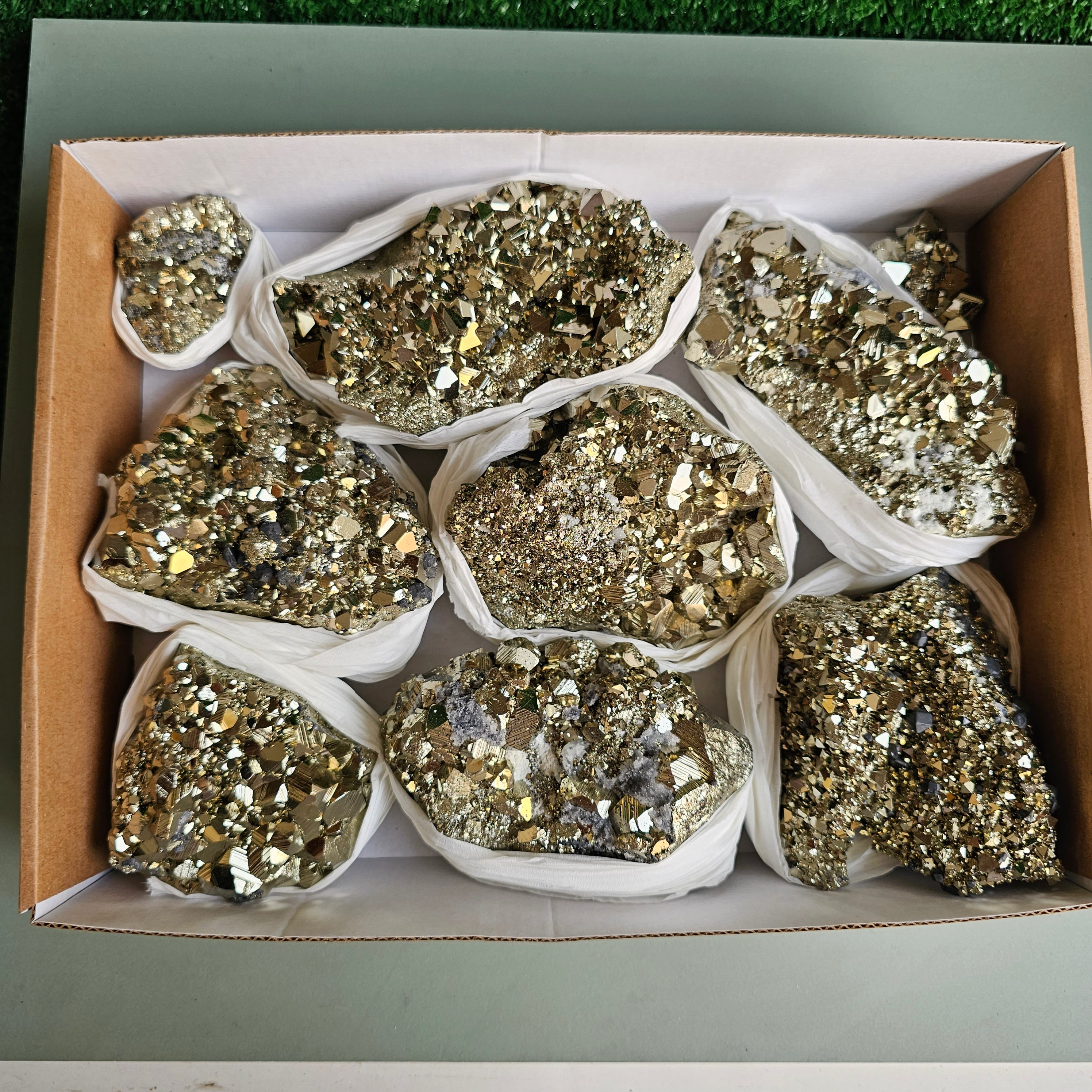 Flat pyrite Octahedral