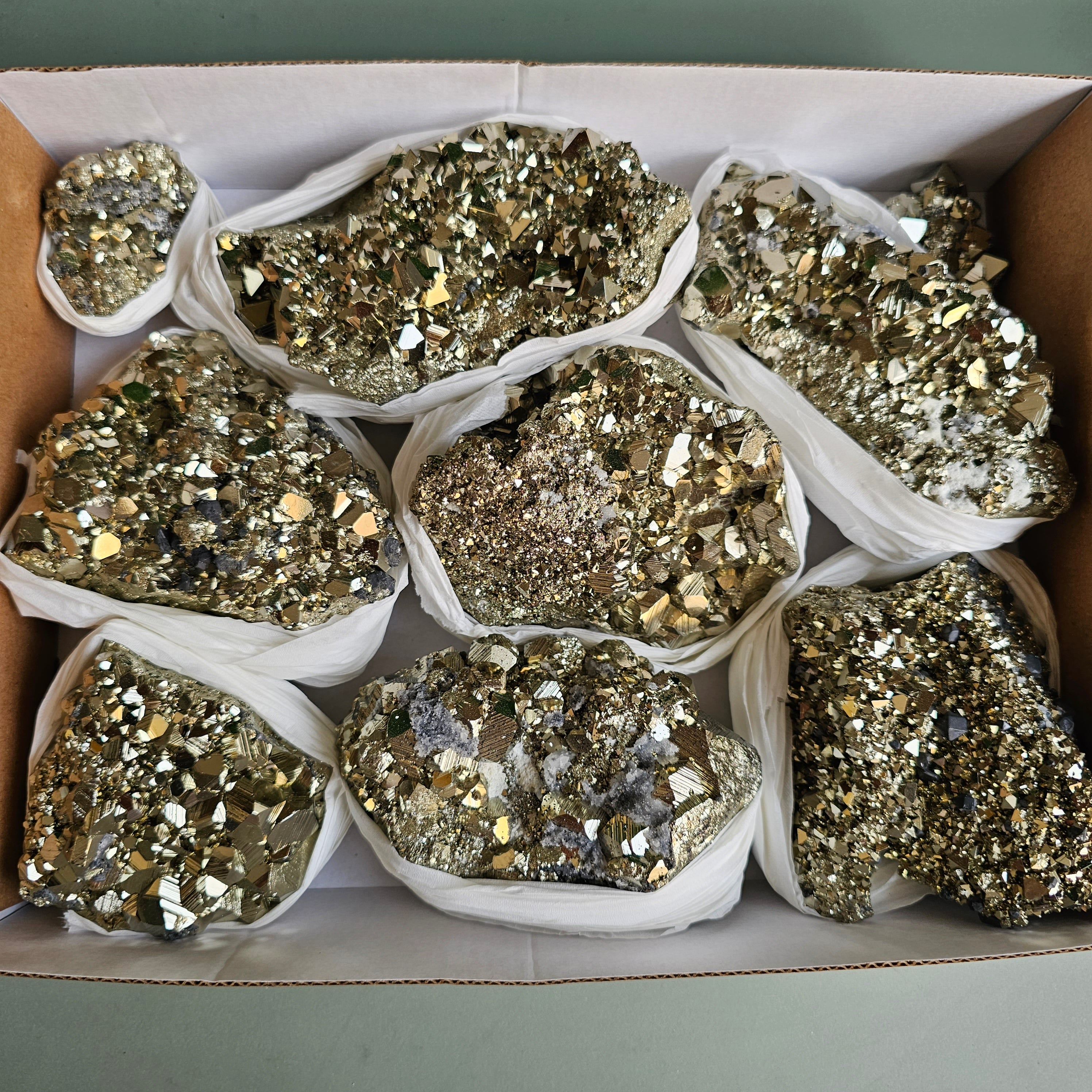 Flat pyrite Octahedral