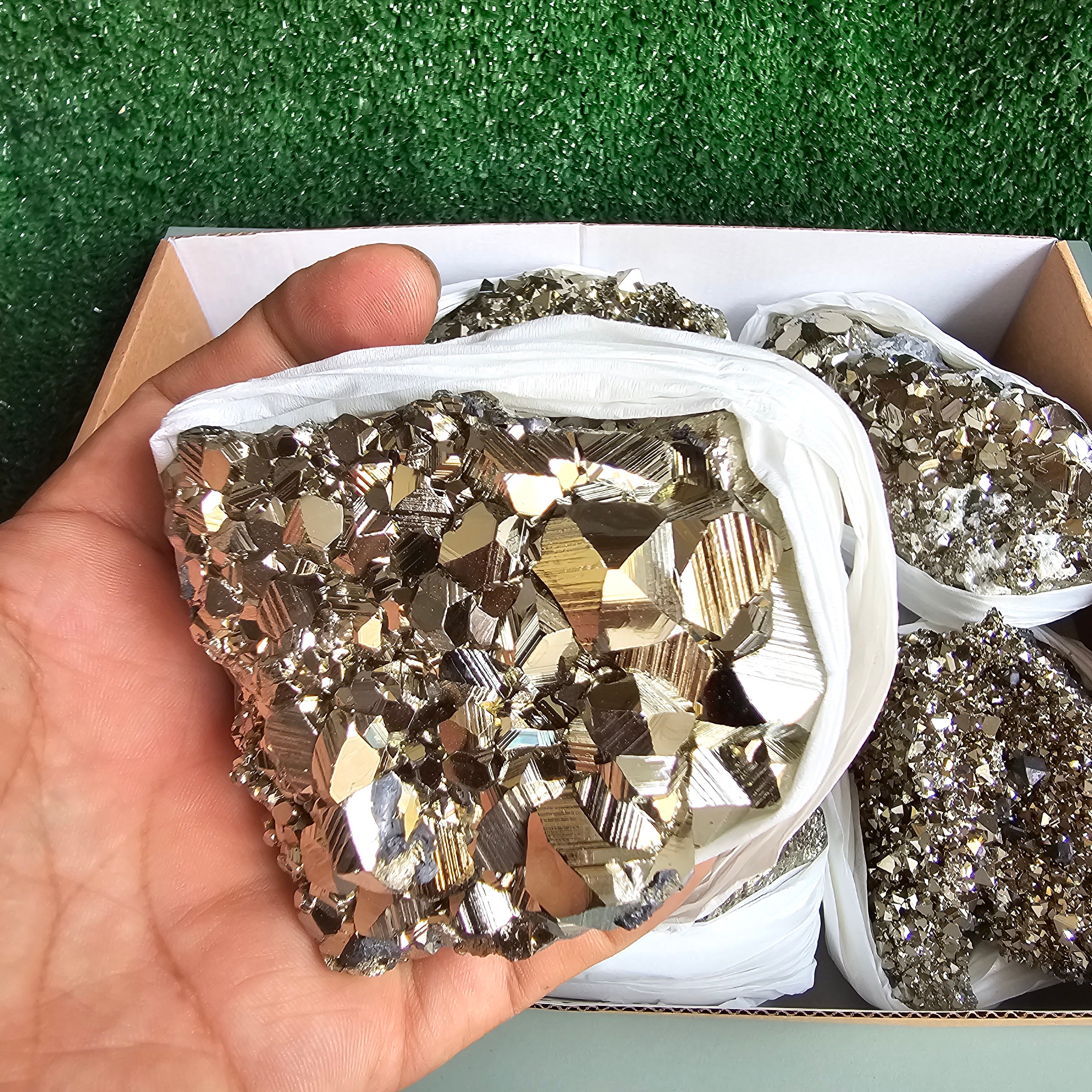 Flat pyrite Octahedral