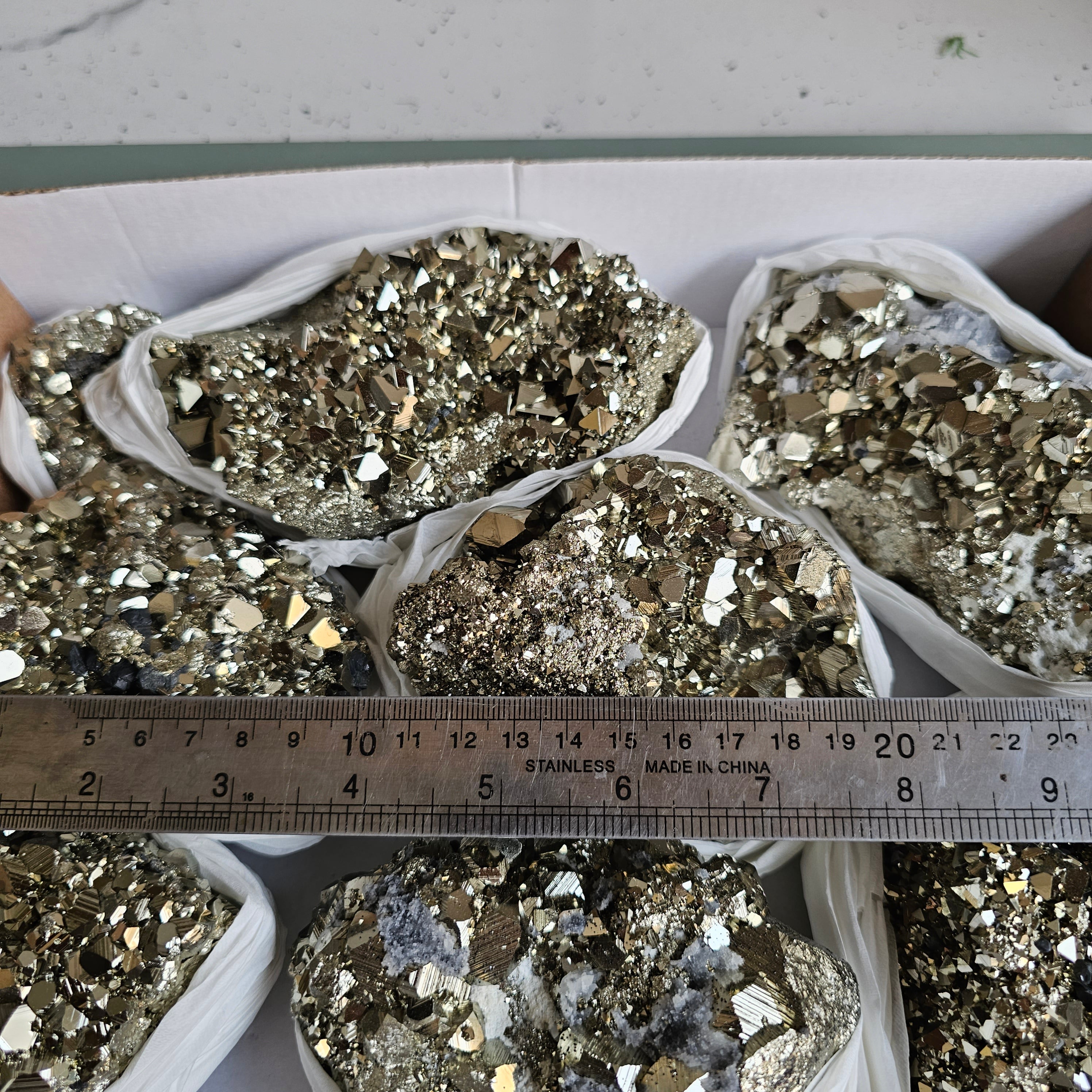 Flat pyrite Octahedral