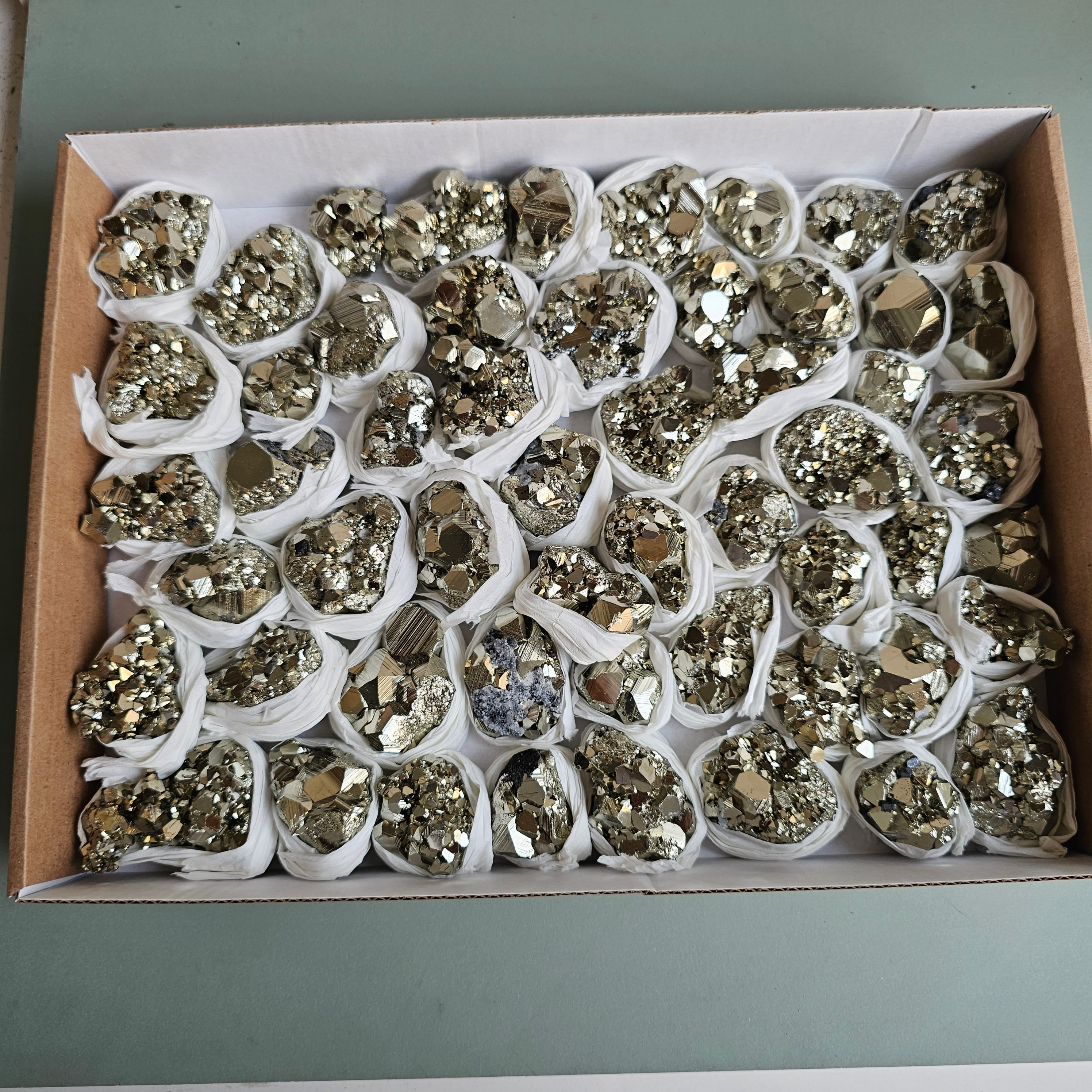 Flat pyrite Octahedral