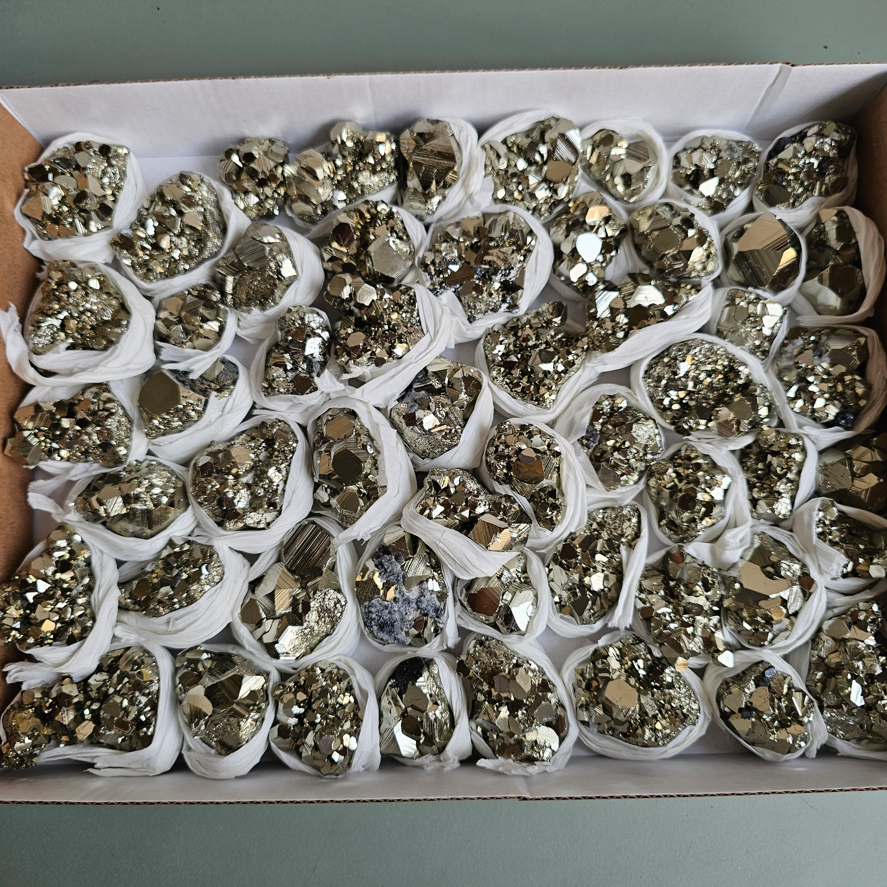 Flat pyrite Octahedral
