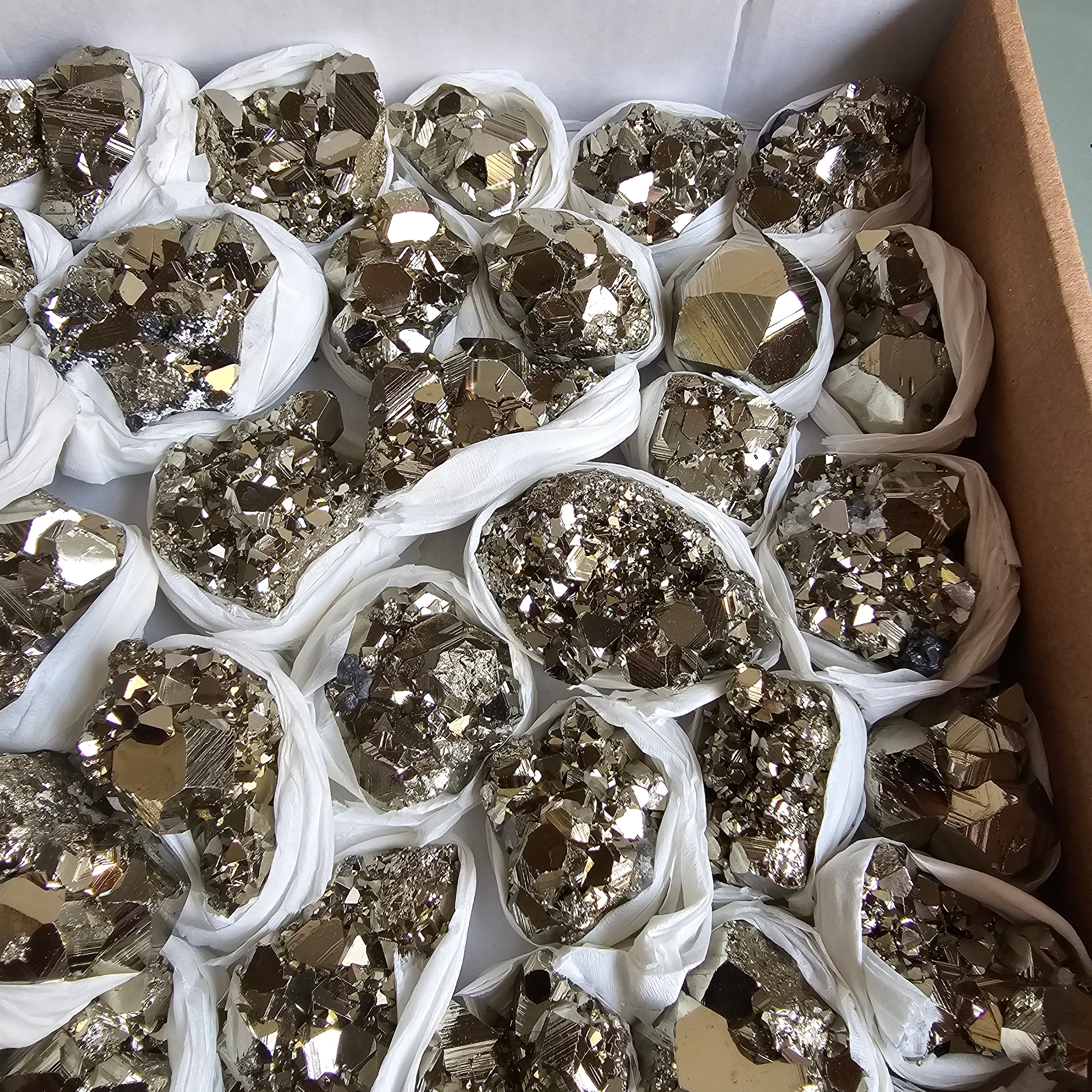 Flat pyrite Octahedral
