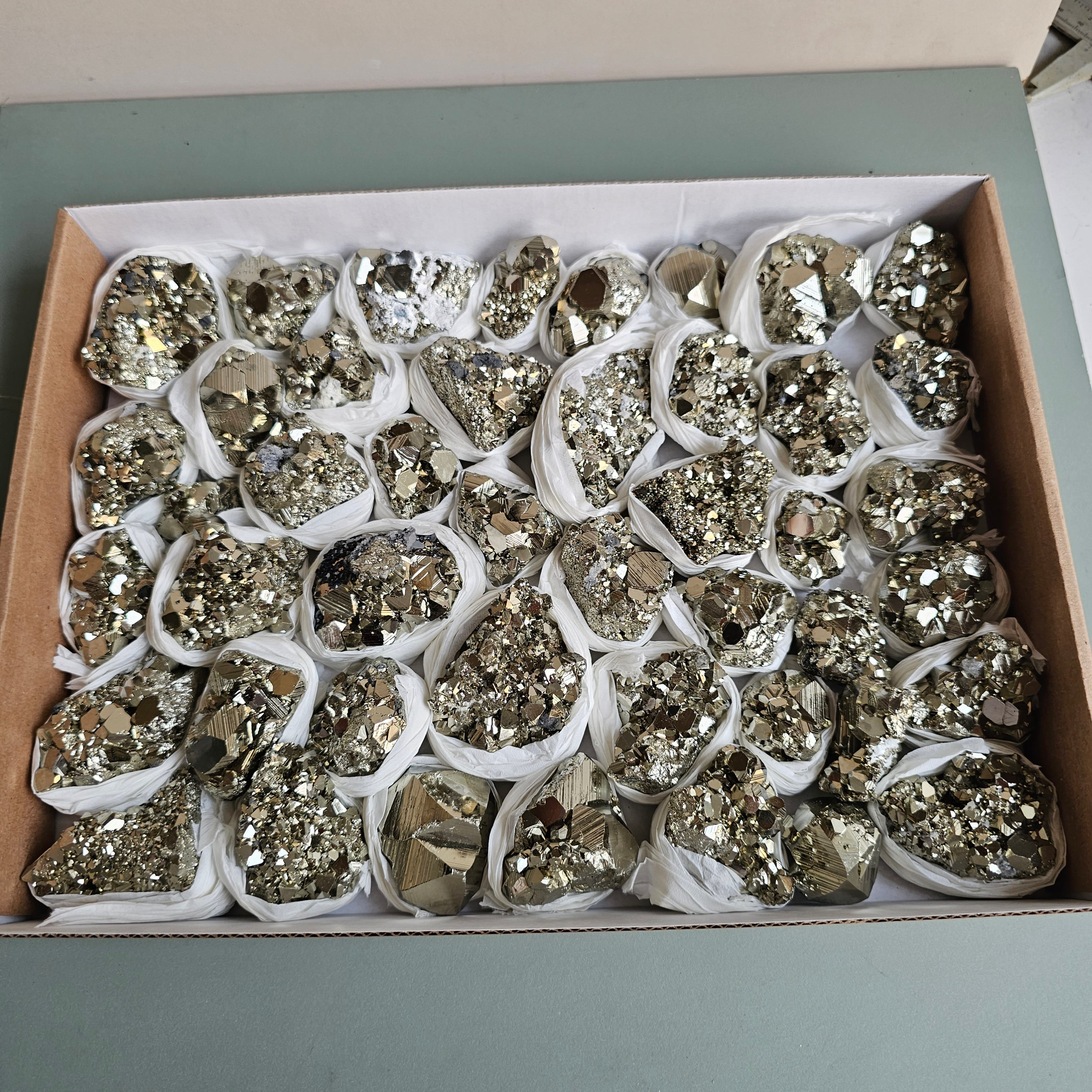 Flat pyrite Octahedral