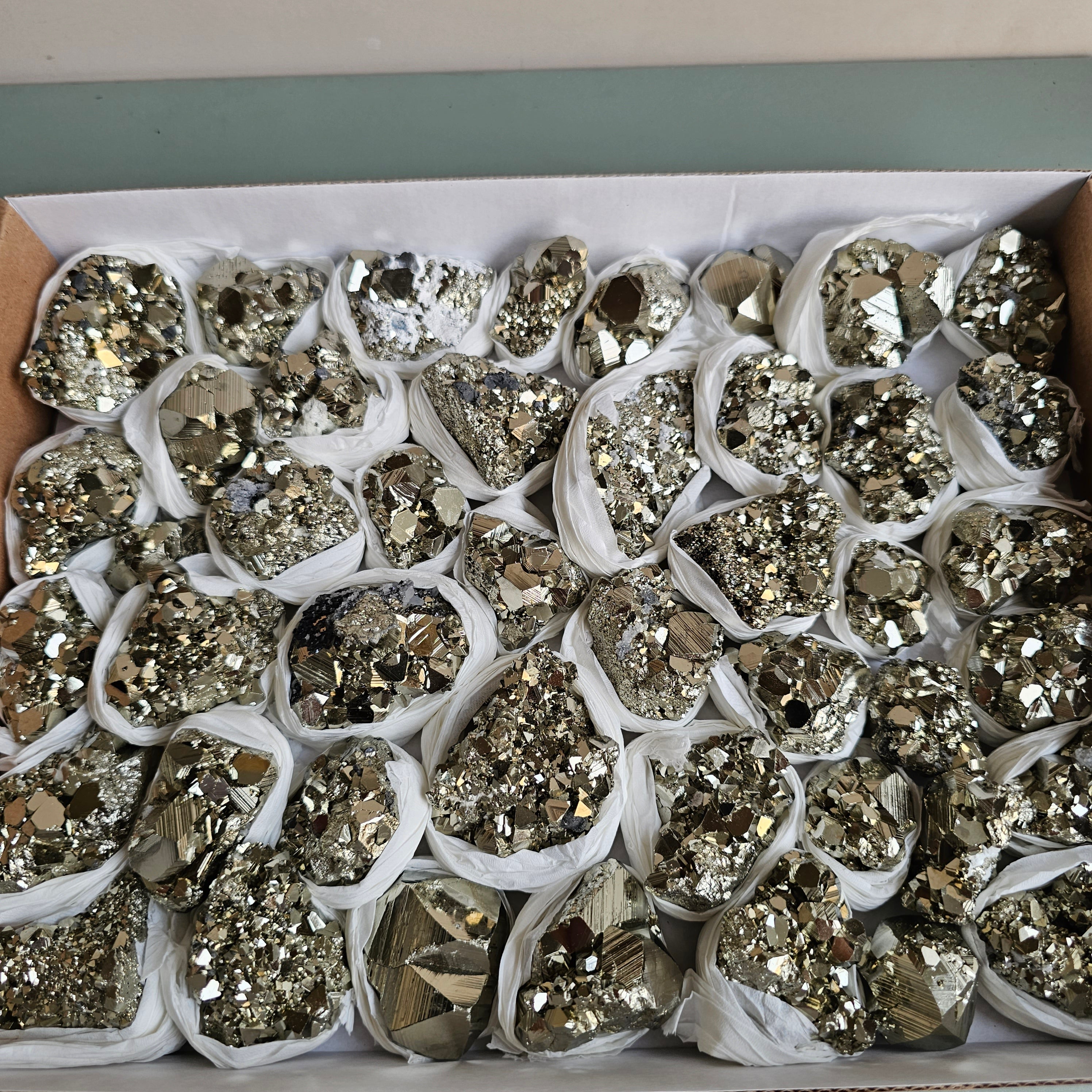 Flat pyrite Octahedral