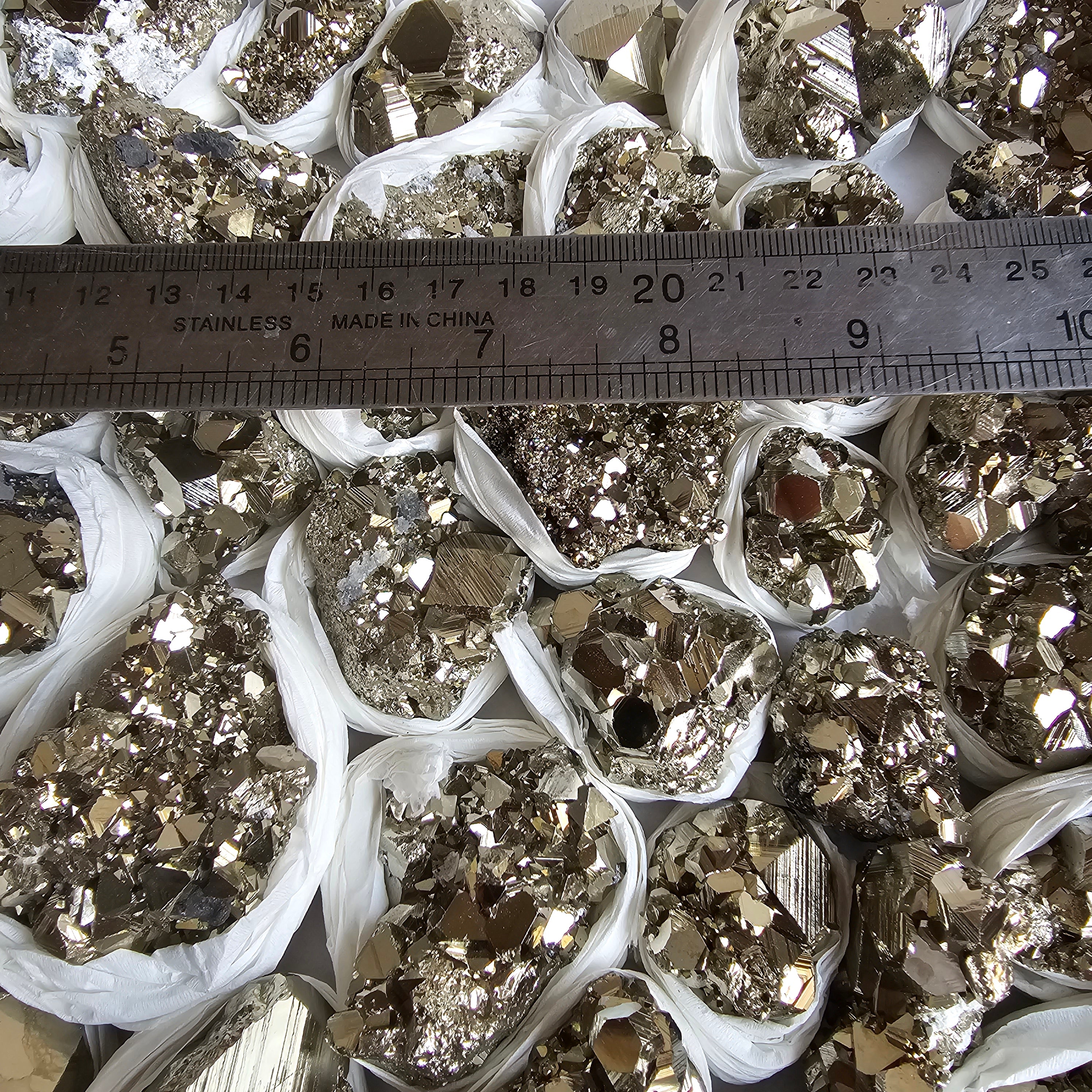 Flat pyrite Octahedral