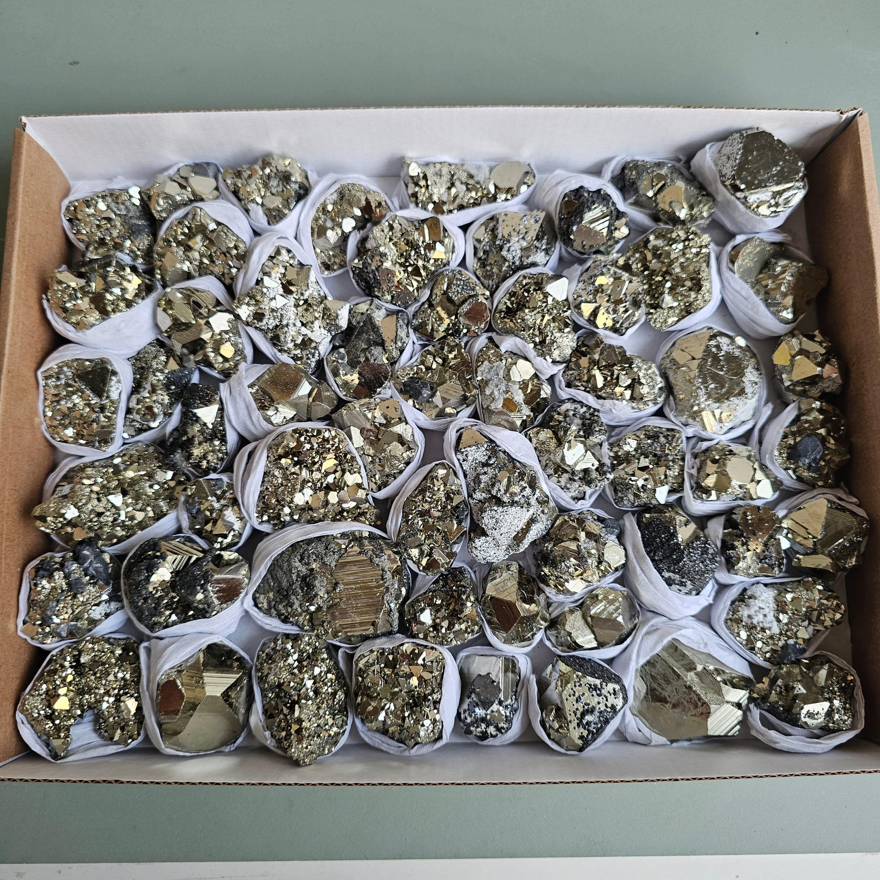 Flat pyrite Octahedral