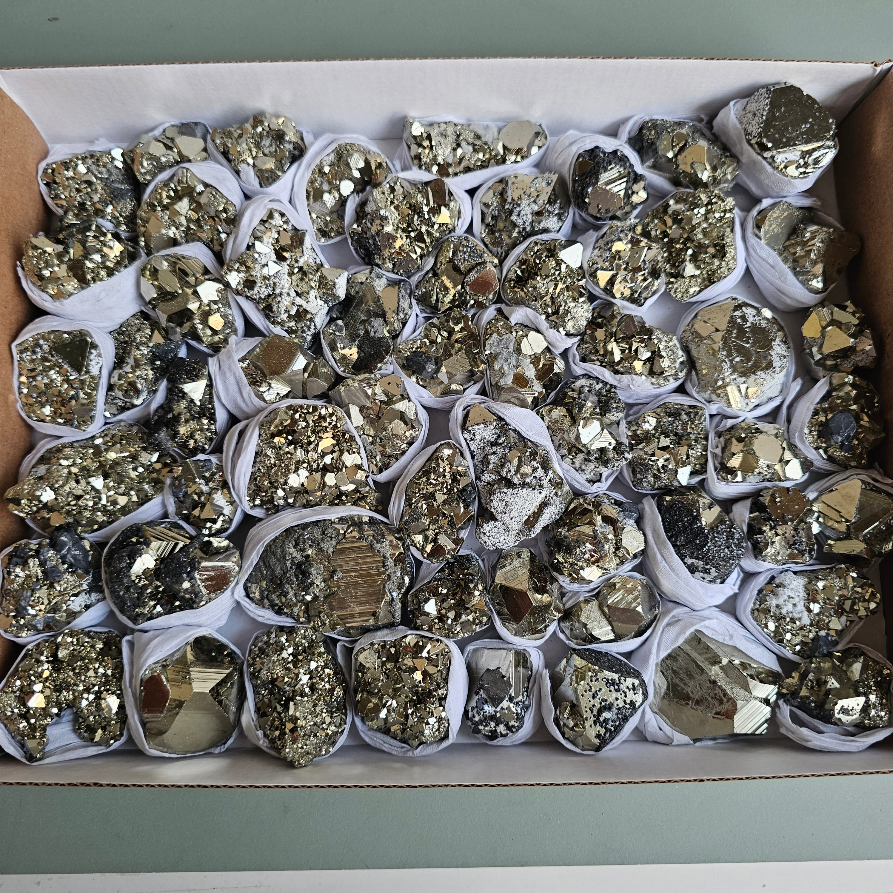 Flat pyrite Octahedral