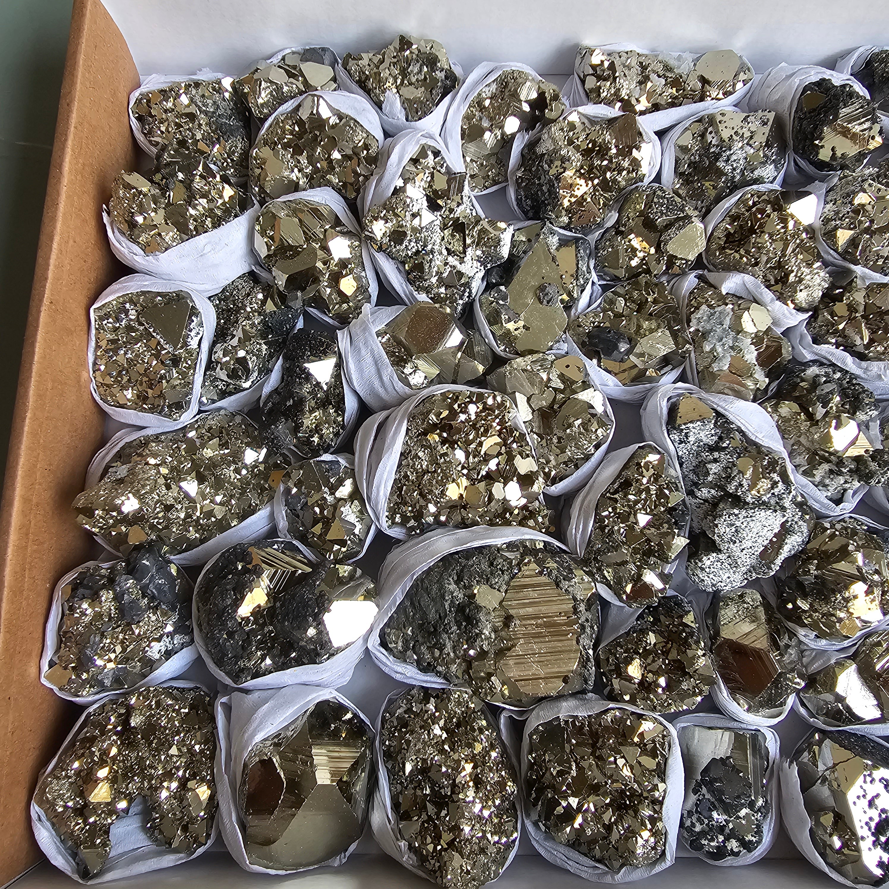 Flat pyrite Octahedral
