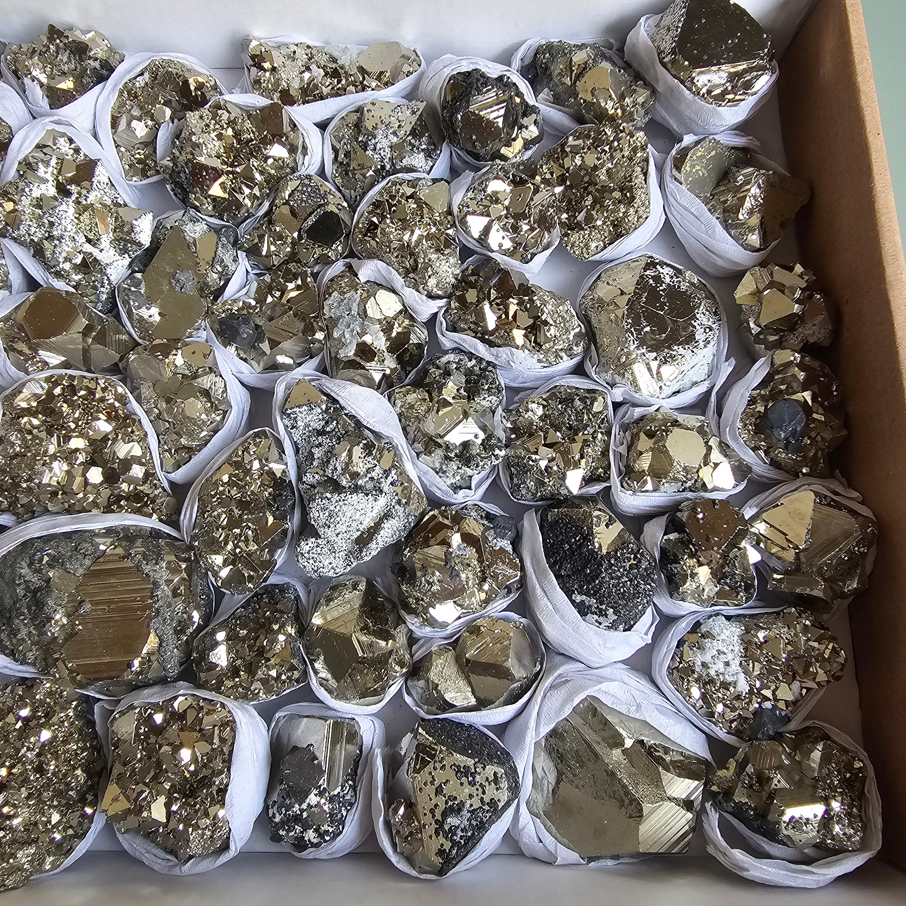 Flat pyrite Octahedral