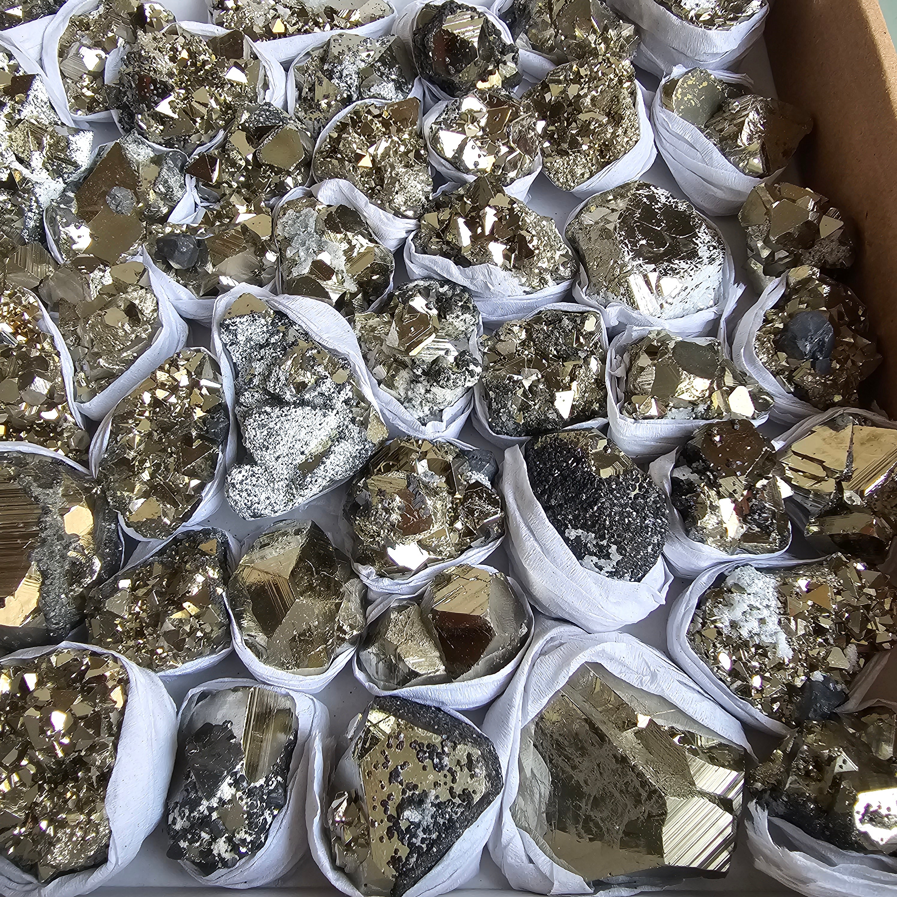 Flat pyrite Octahedral