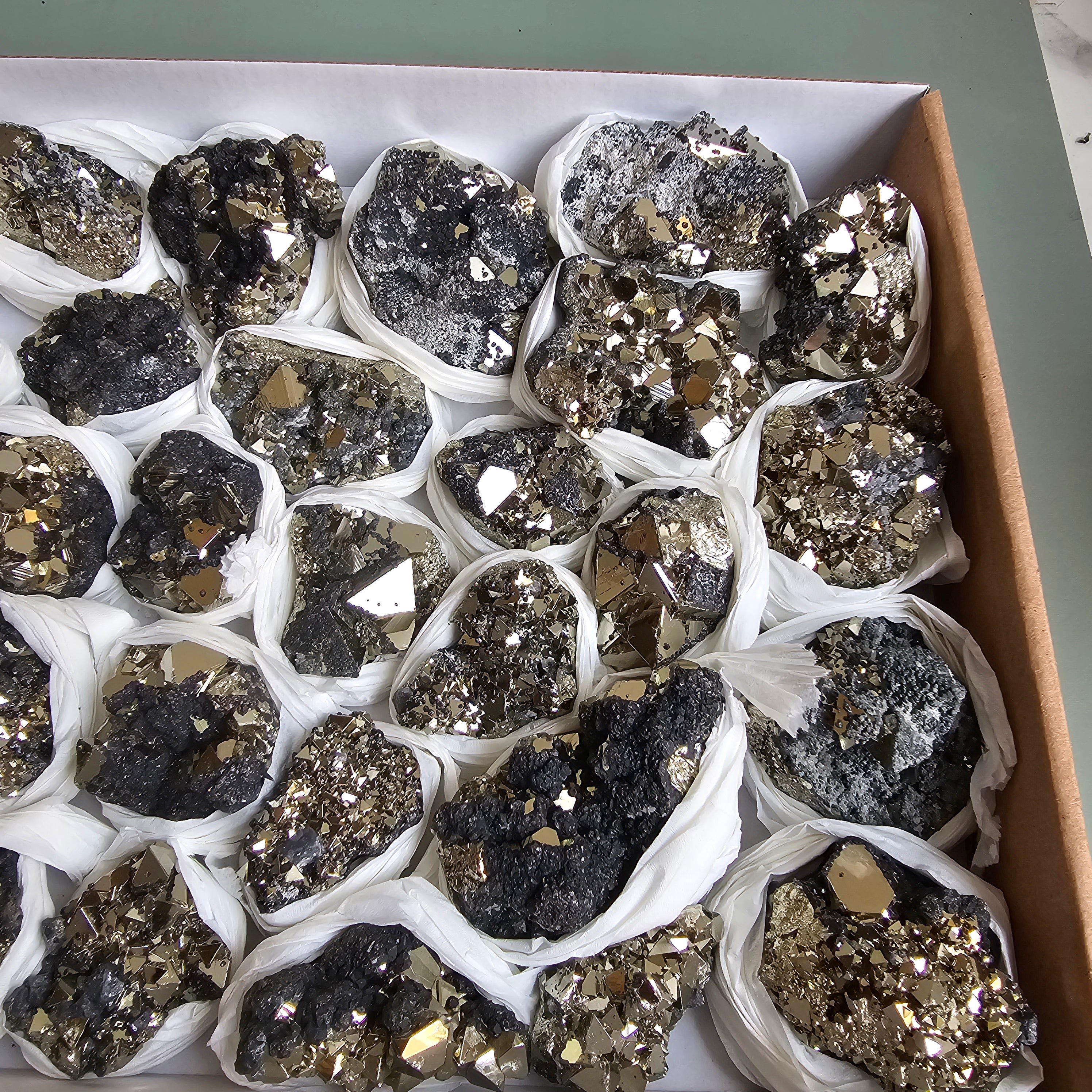 Flat pyrite Octahedral