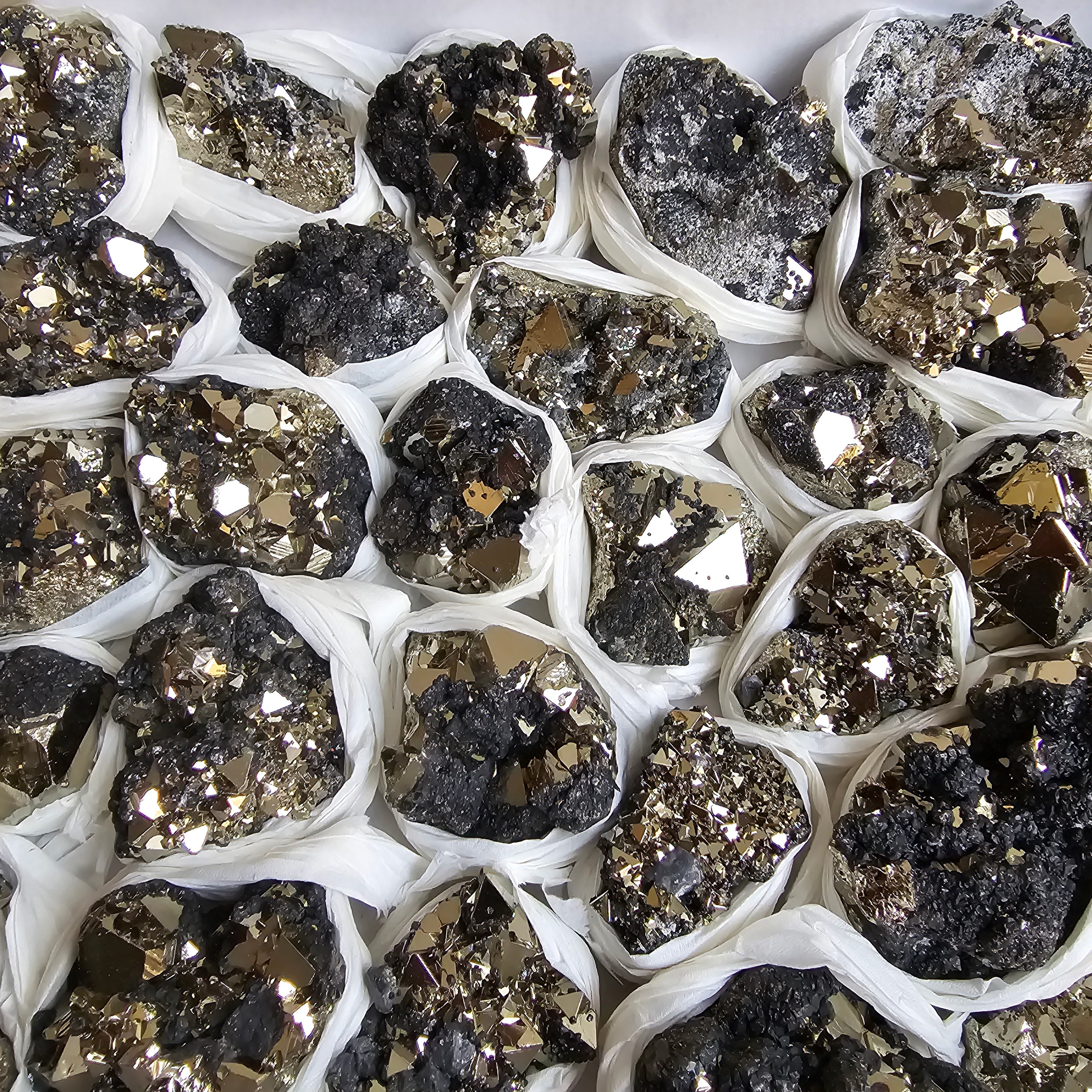 Flat pyrite Octahedral