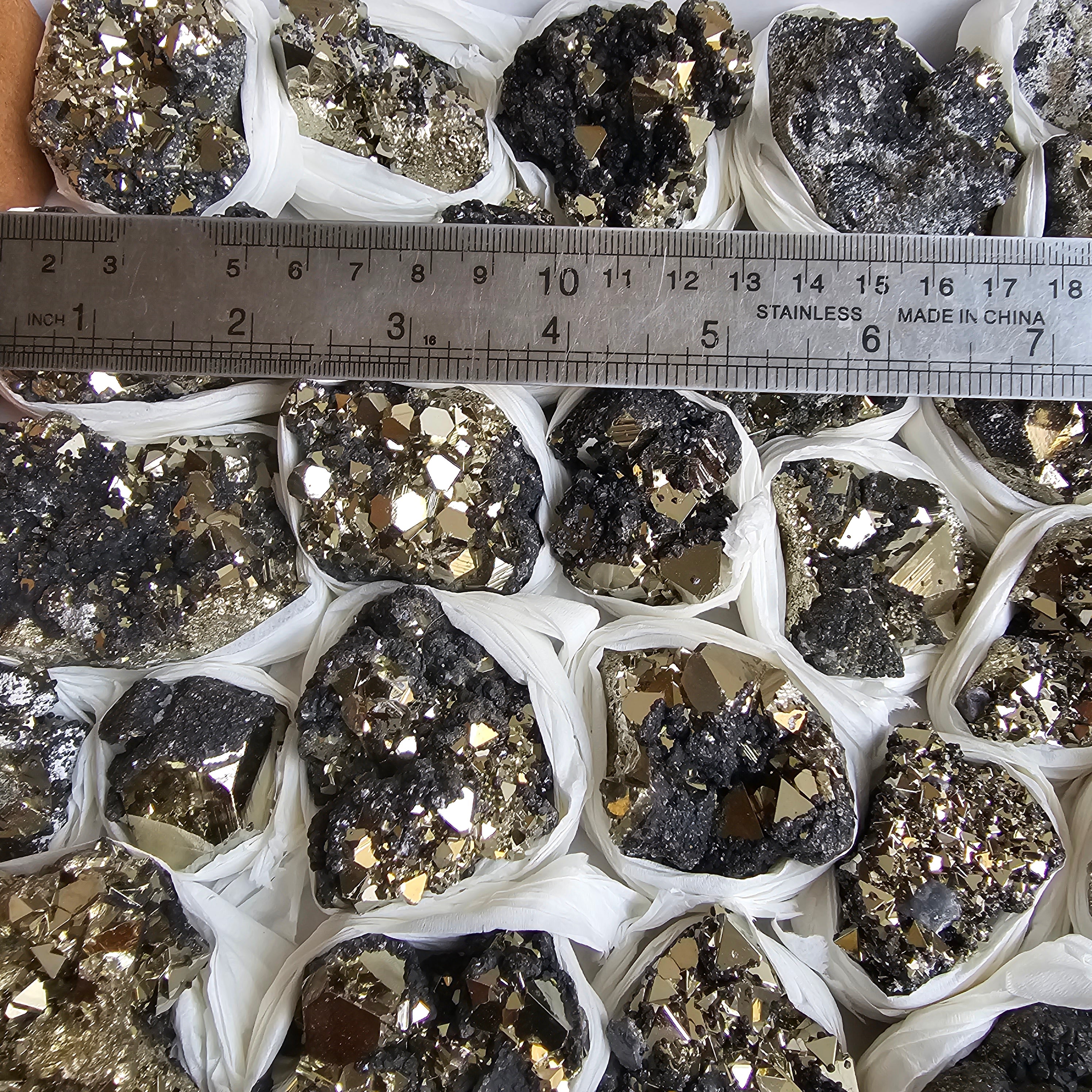 Flat pyrite Octahedral