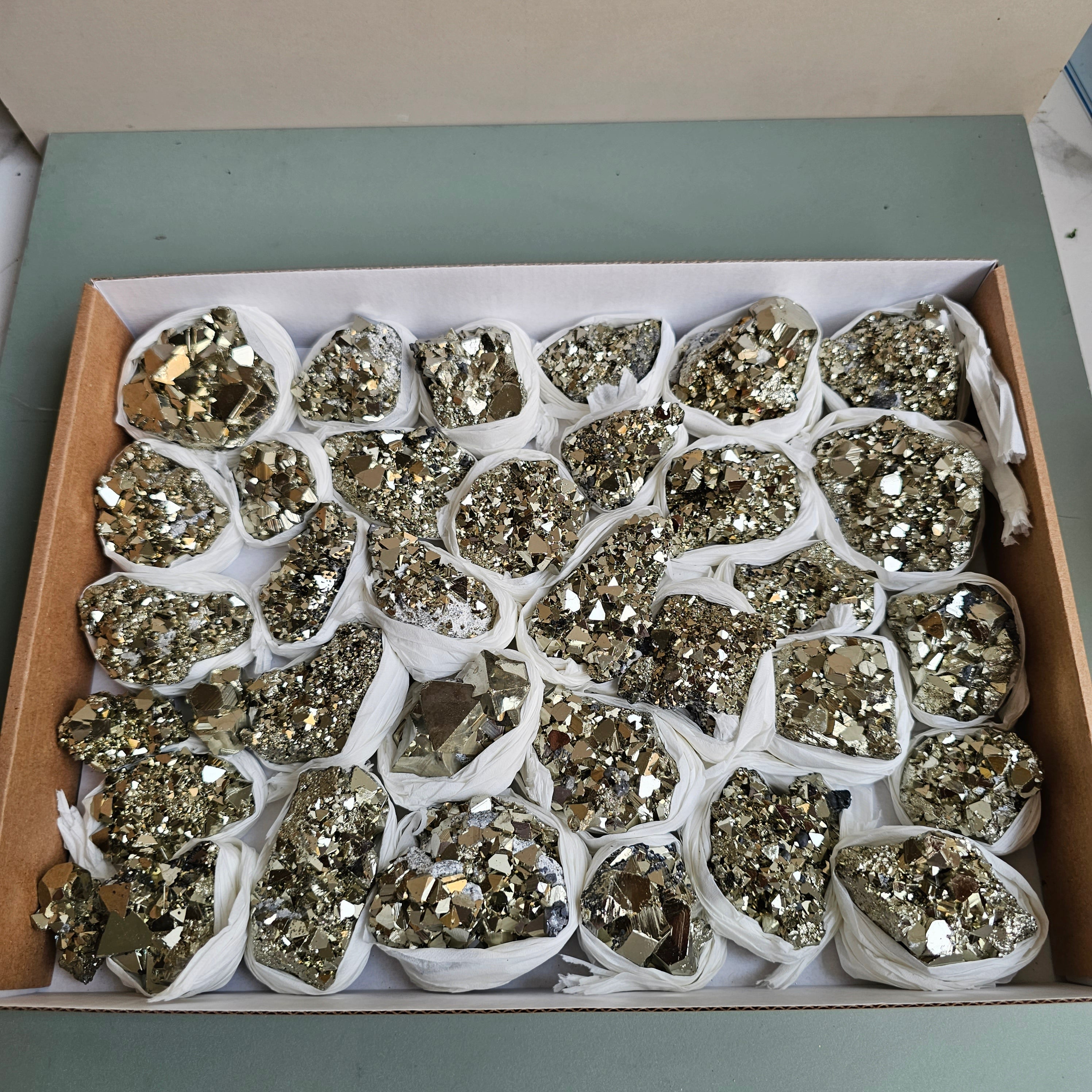 Flat pyrite Octahedral