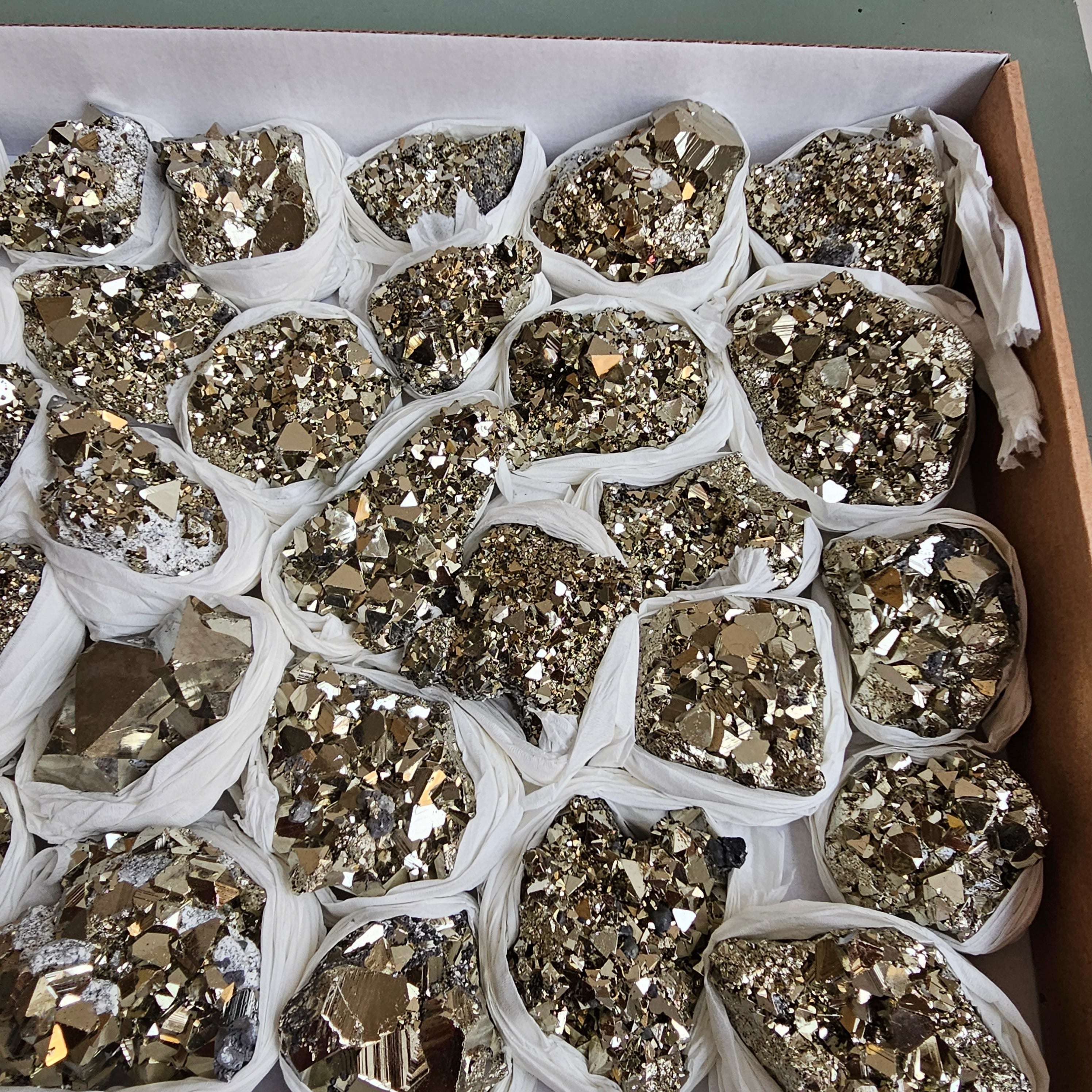 Flat pyrite Octahedral