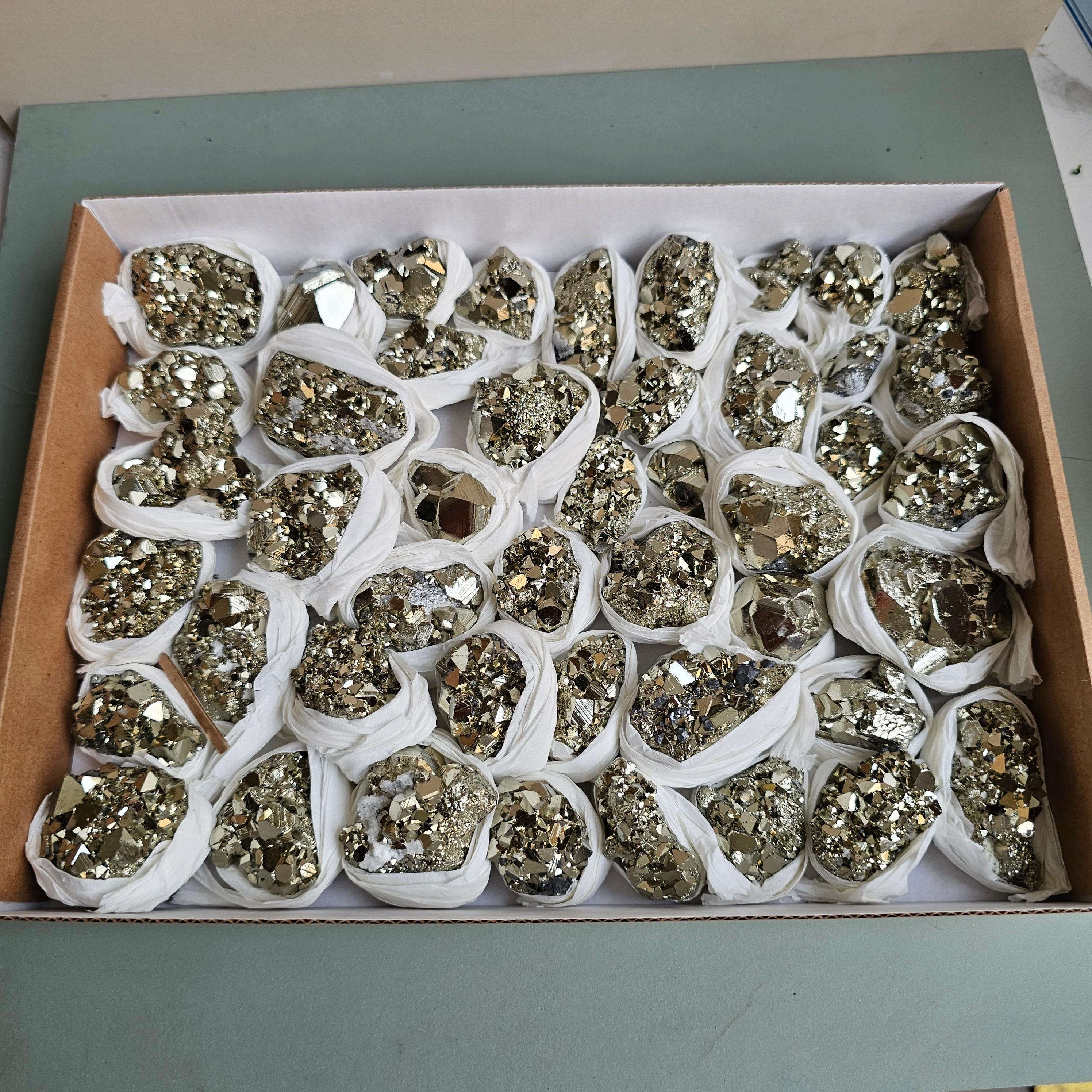 Flat pyrite Octahedral