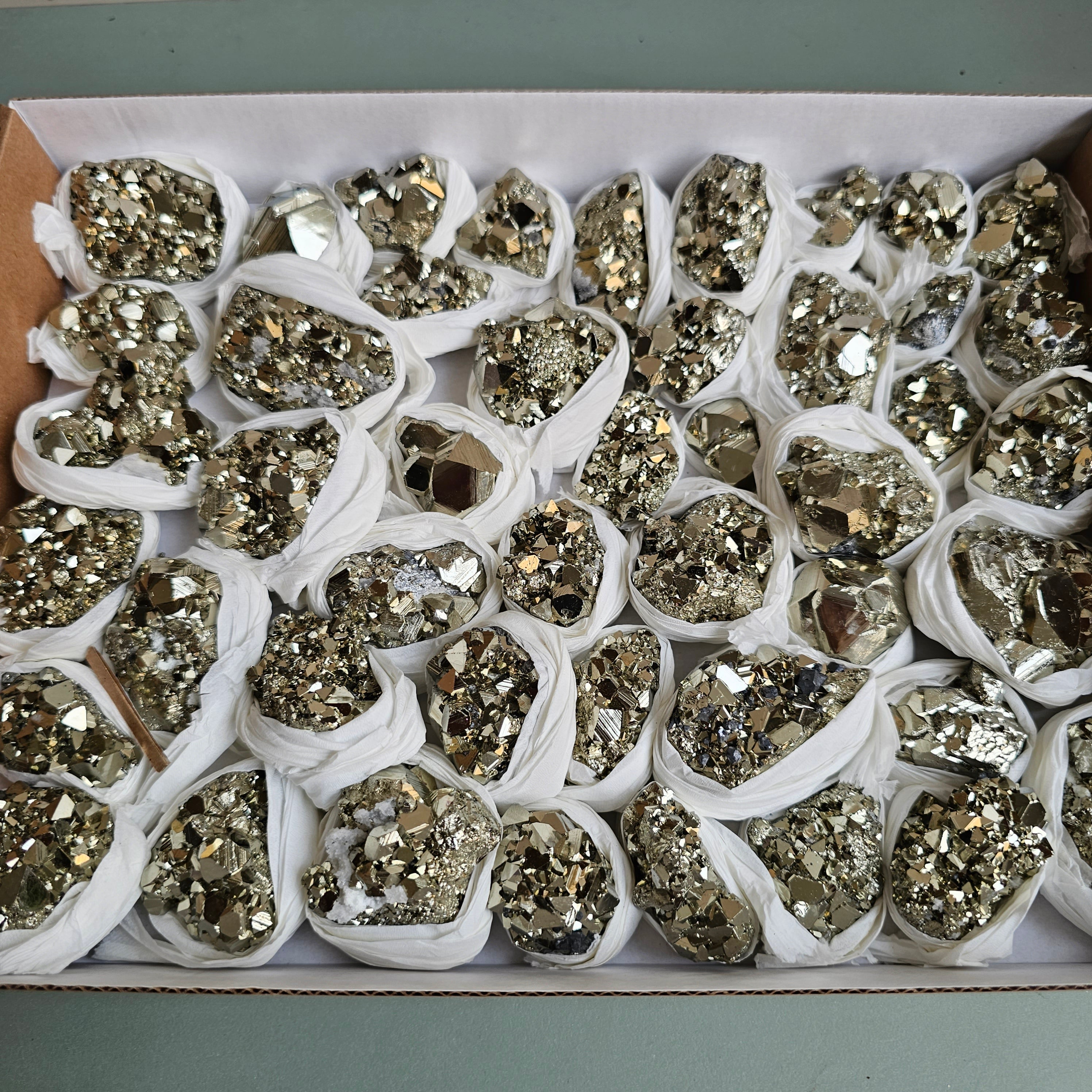 Flat pyrite Octahedral