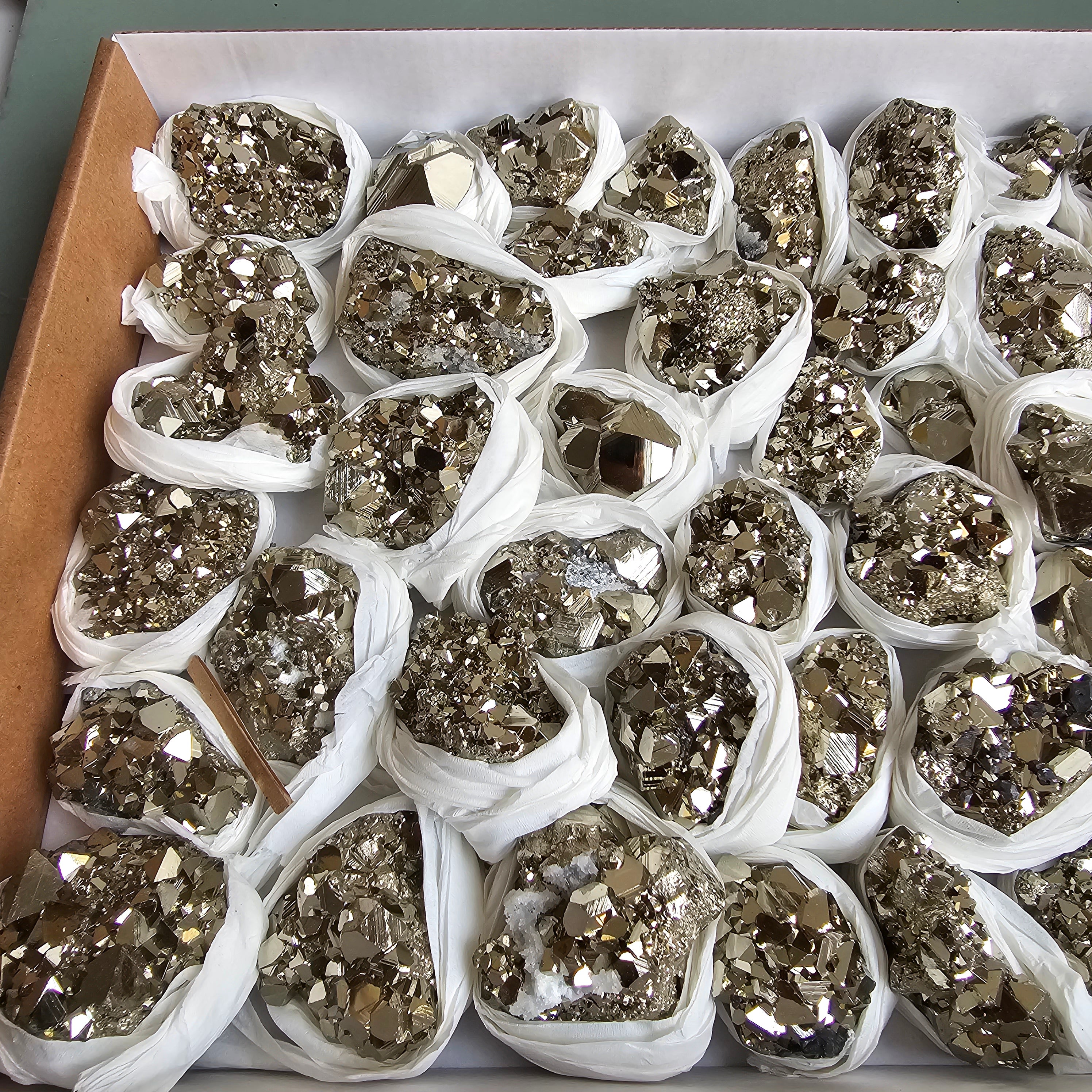 Flat pyrite Octahedral
