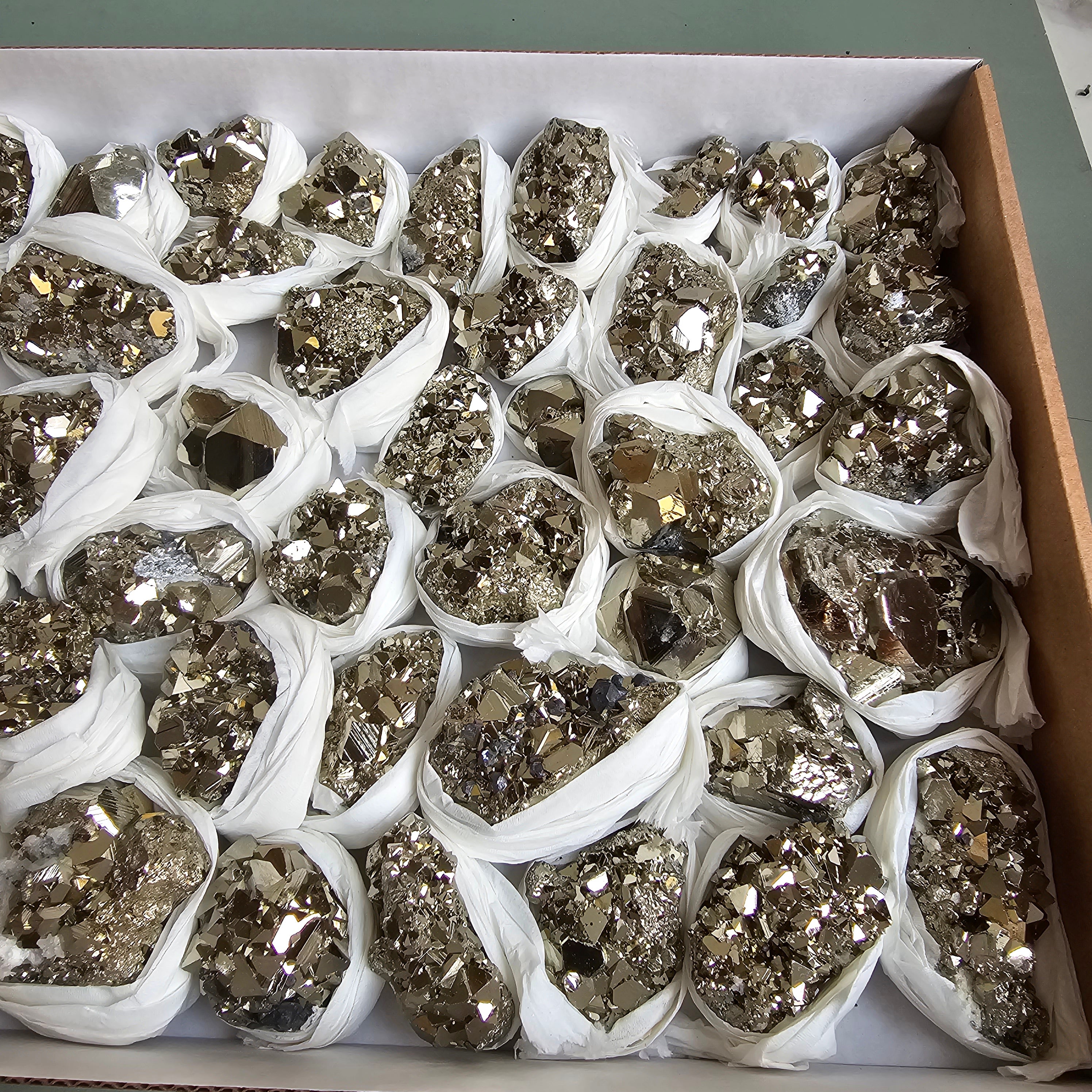 Flat pyrite Octahedral