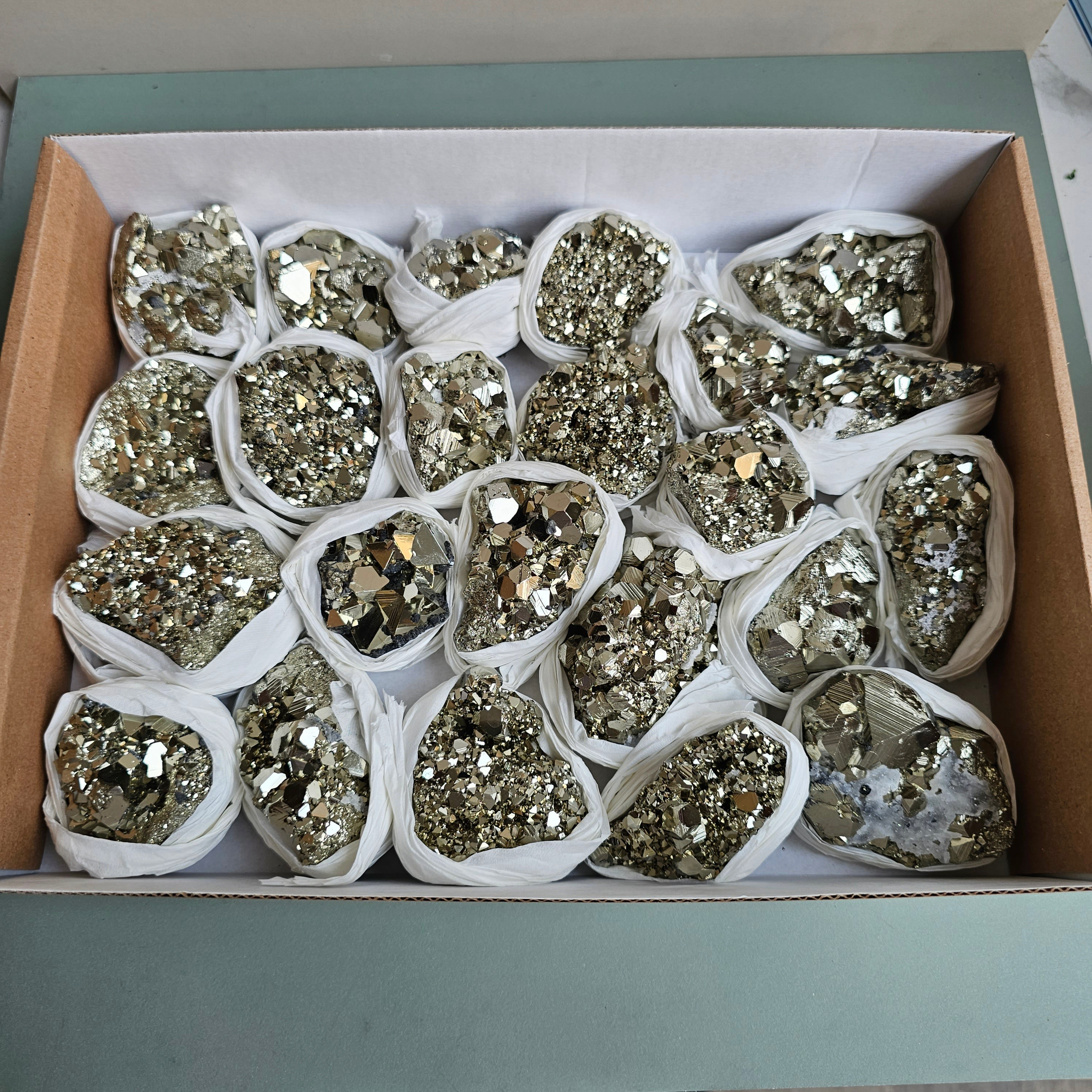 Flat pyrite Octahedral