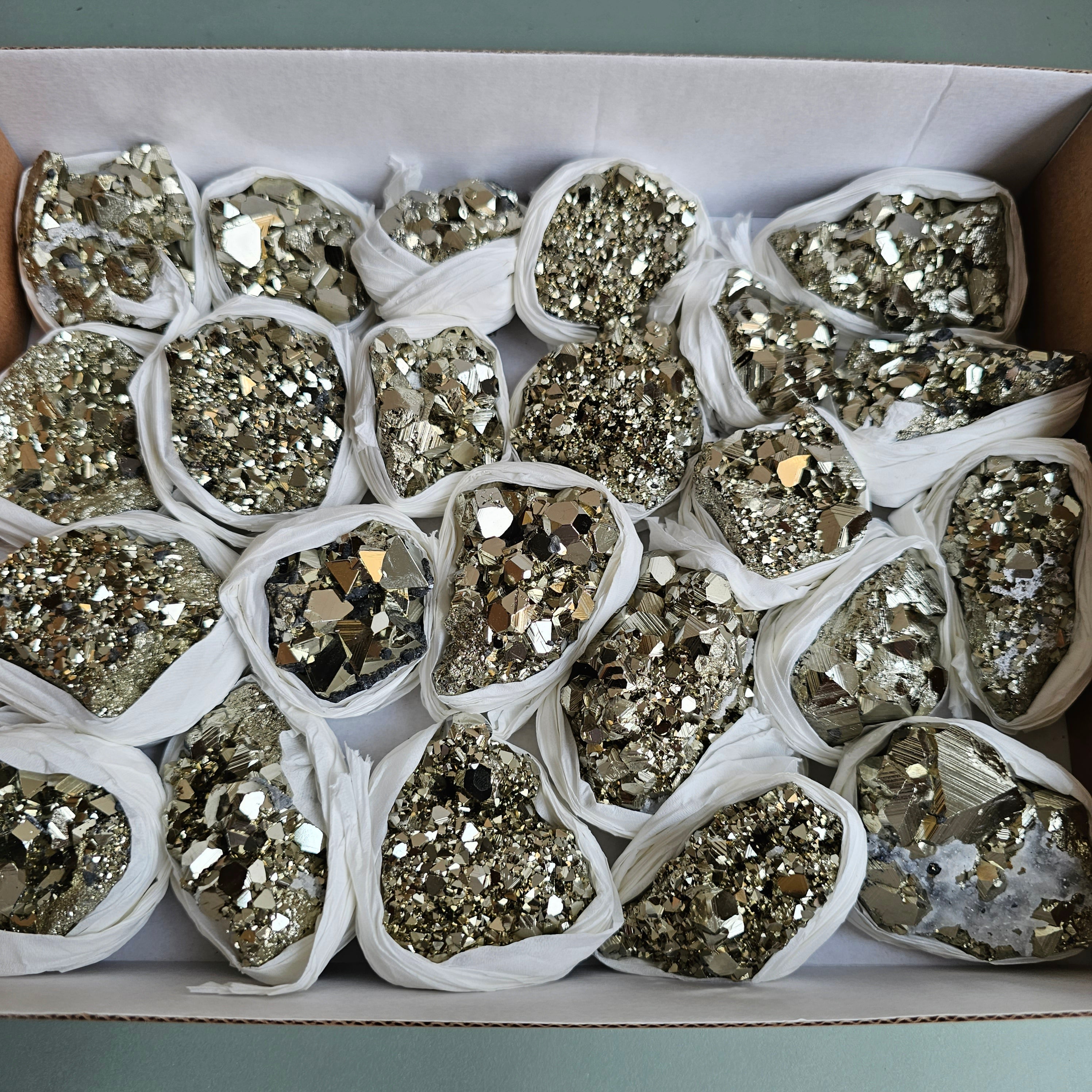 Flat pyrite Octahedral