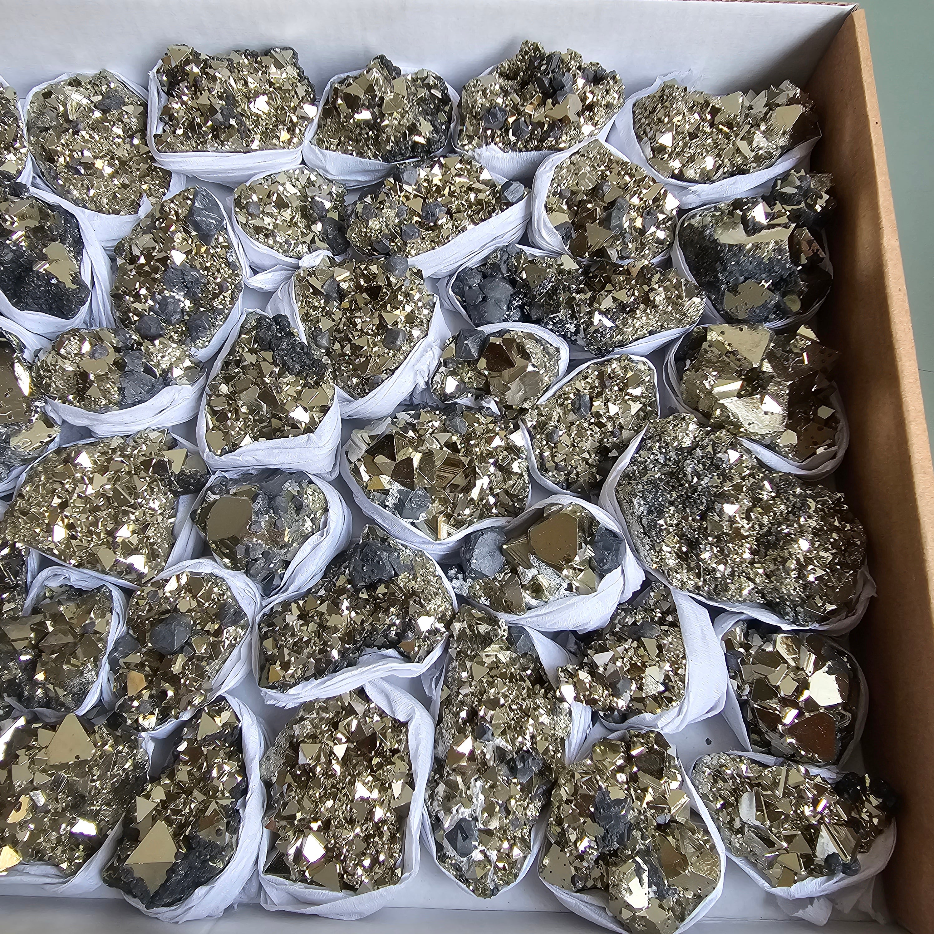 Flat pyrite Octahedral