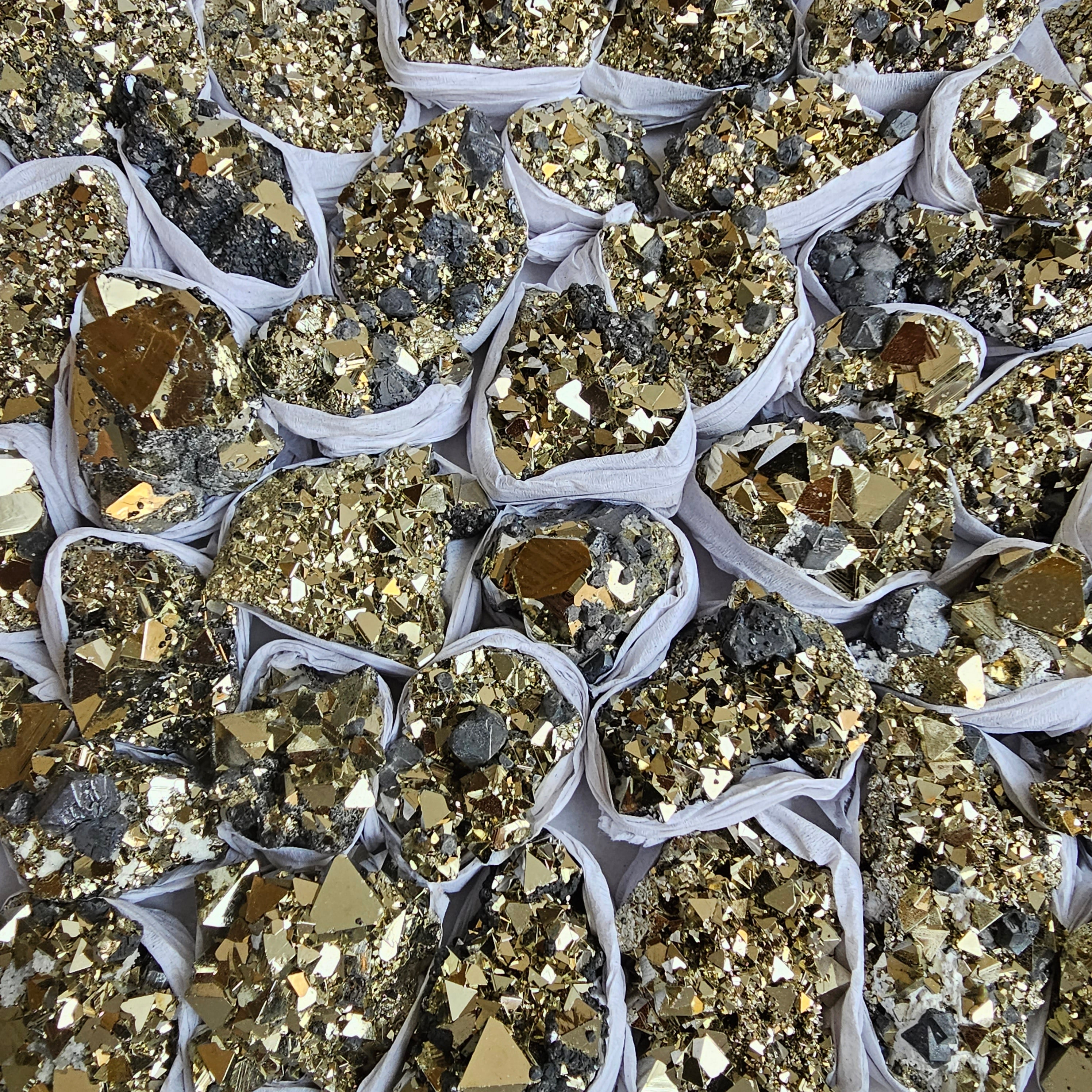 Flat pyrite Octahedral