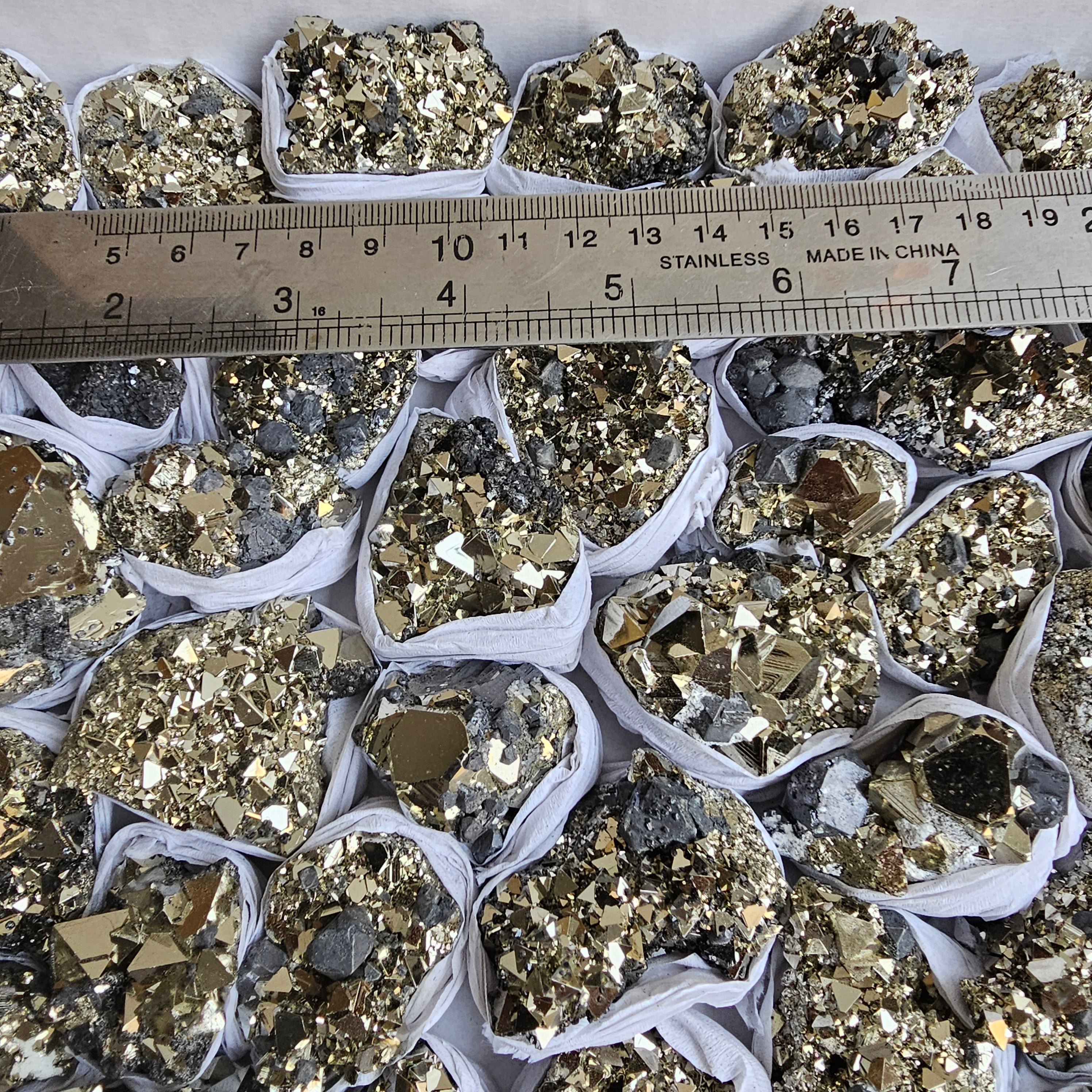Flat pyrite Octahedral