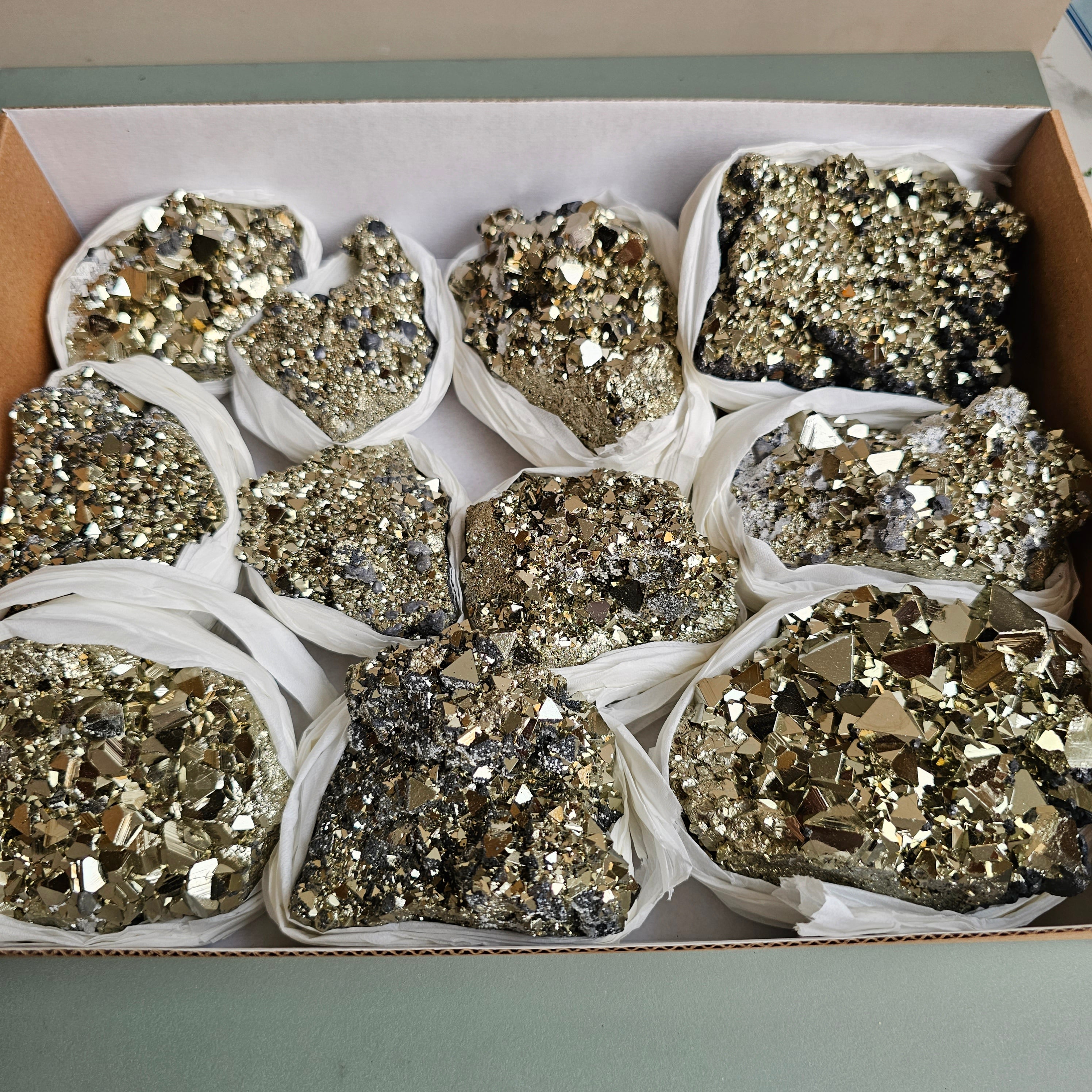 Flat pyrite Octahedral