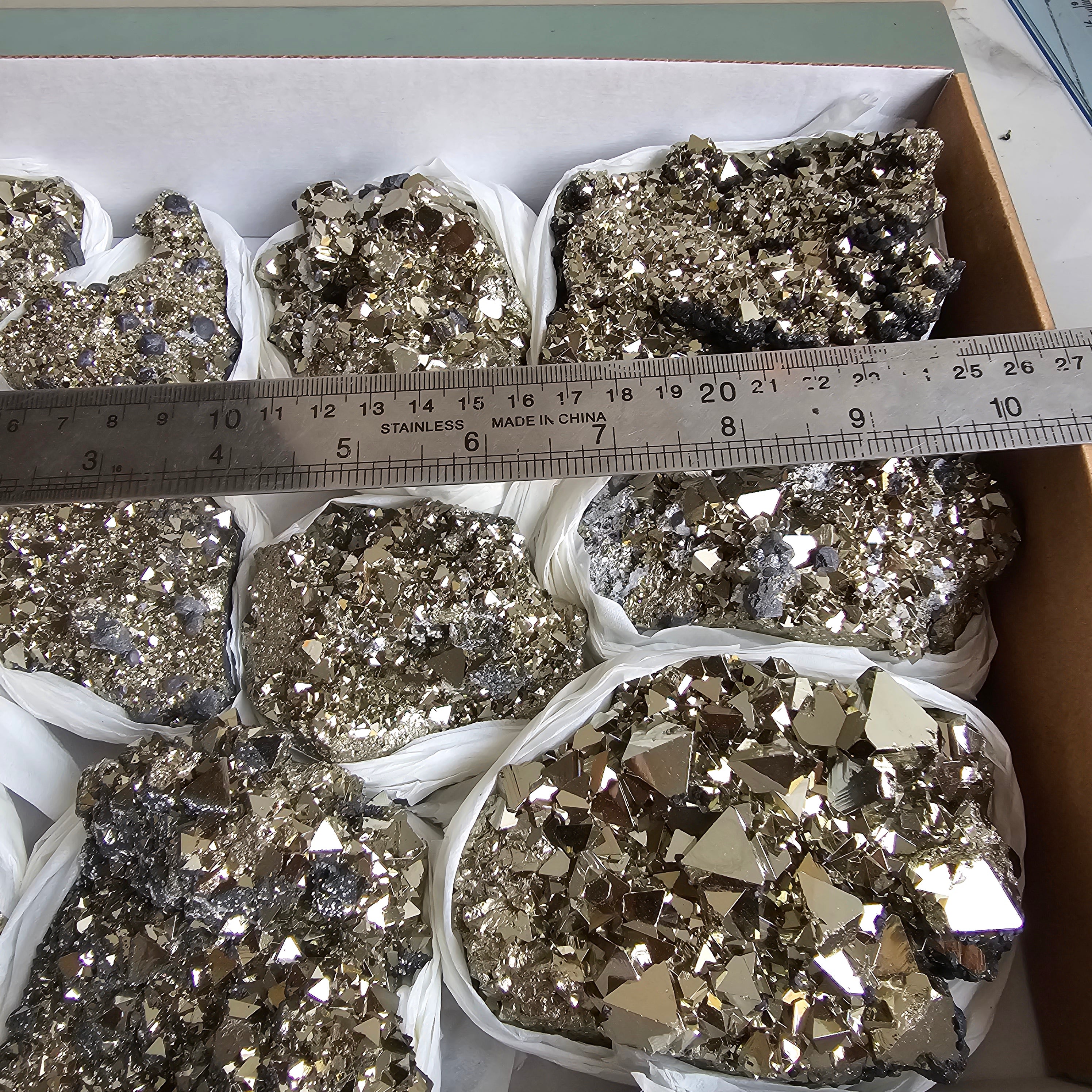 Flat pyrite Octahedral