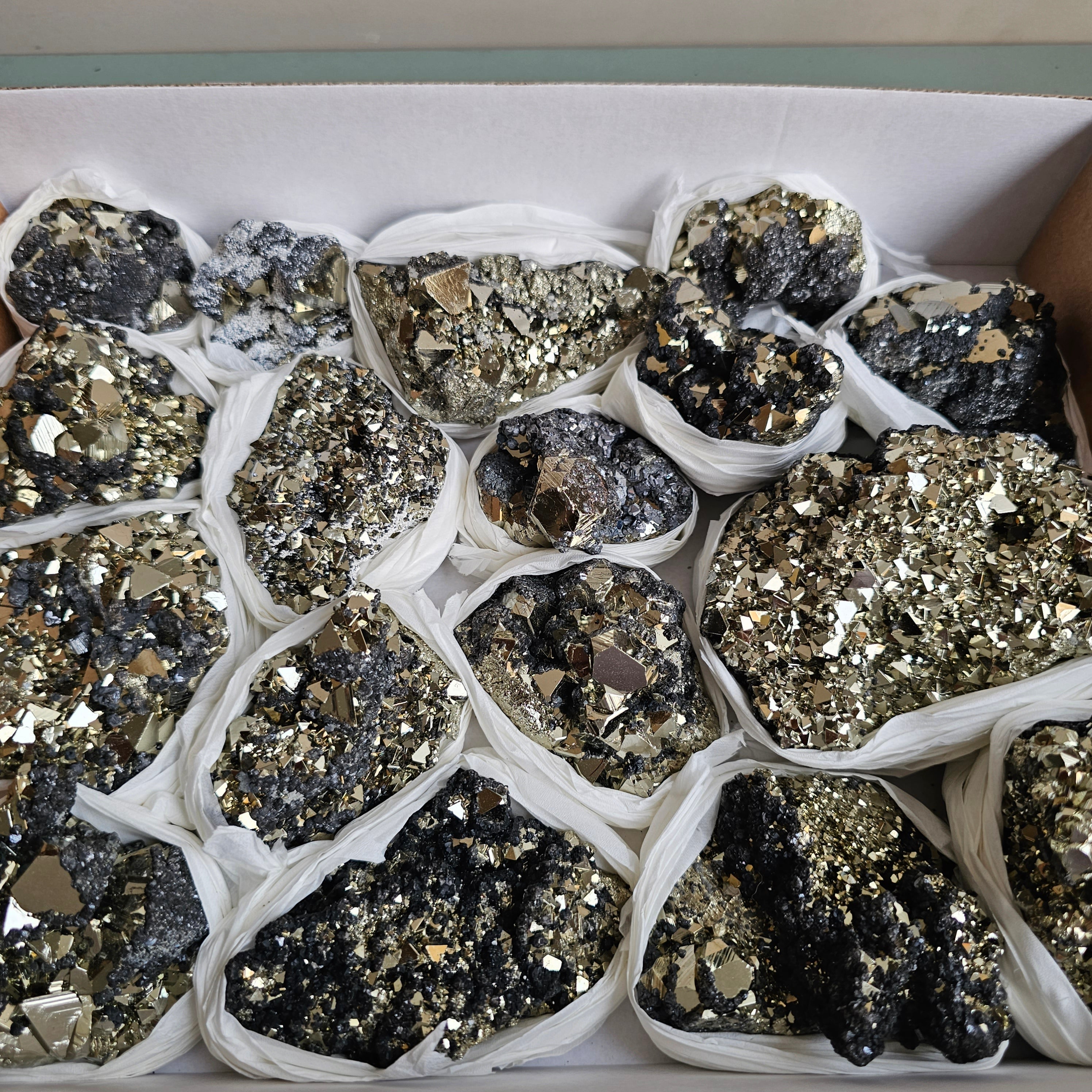 Flat pyrite Octahedral
