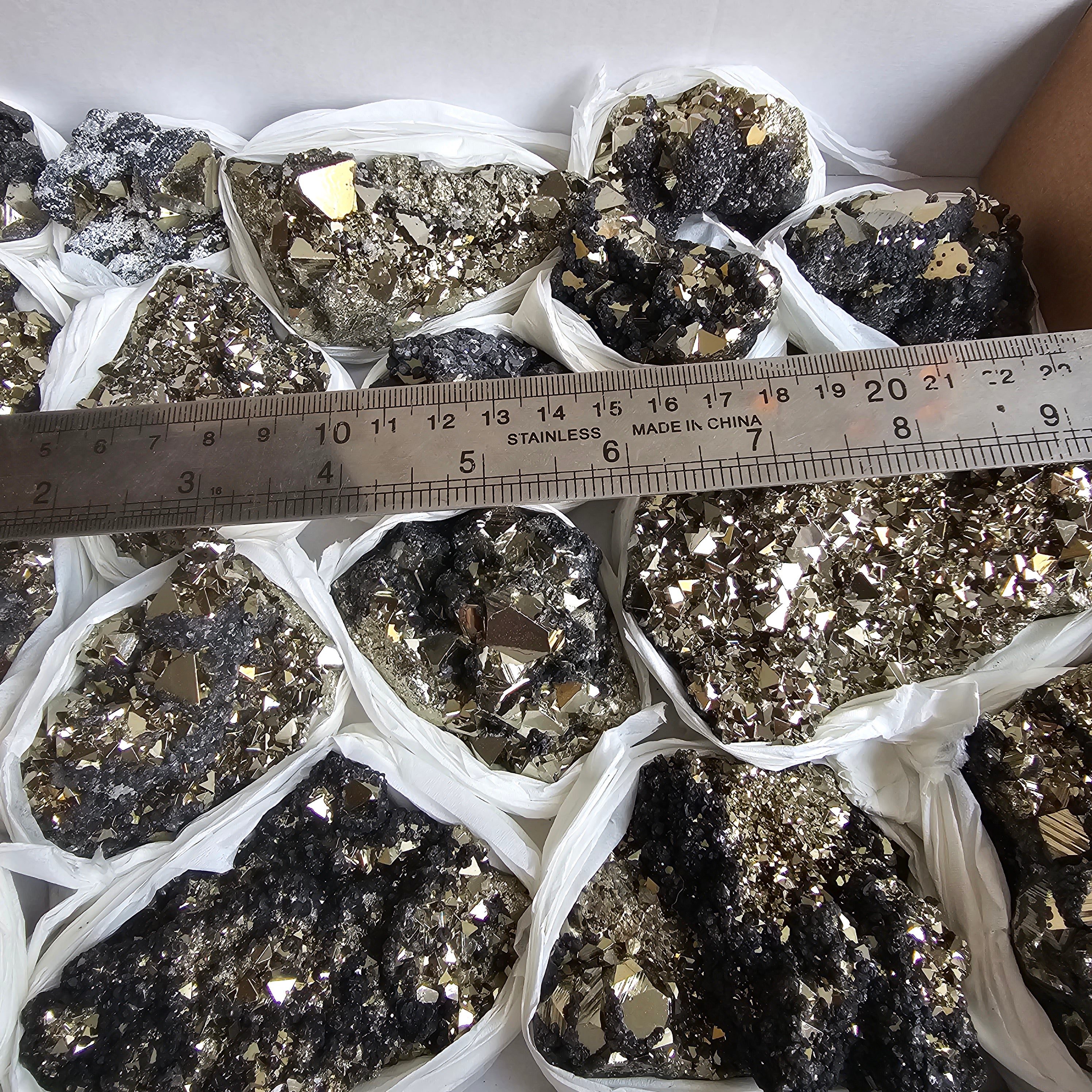 Flat pyrite Octahedral