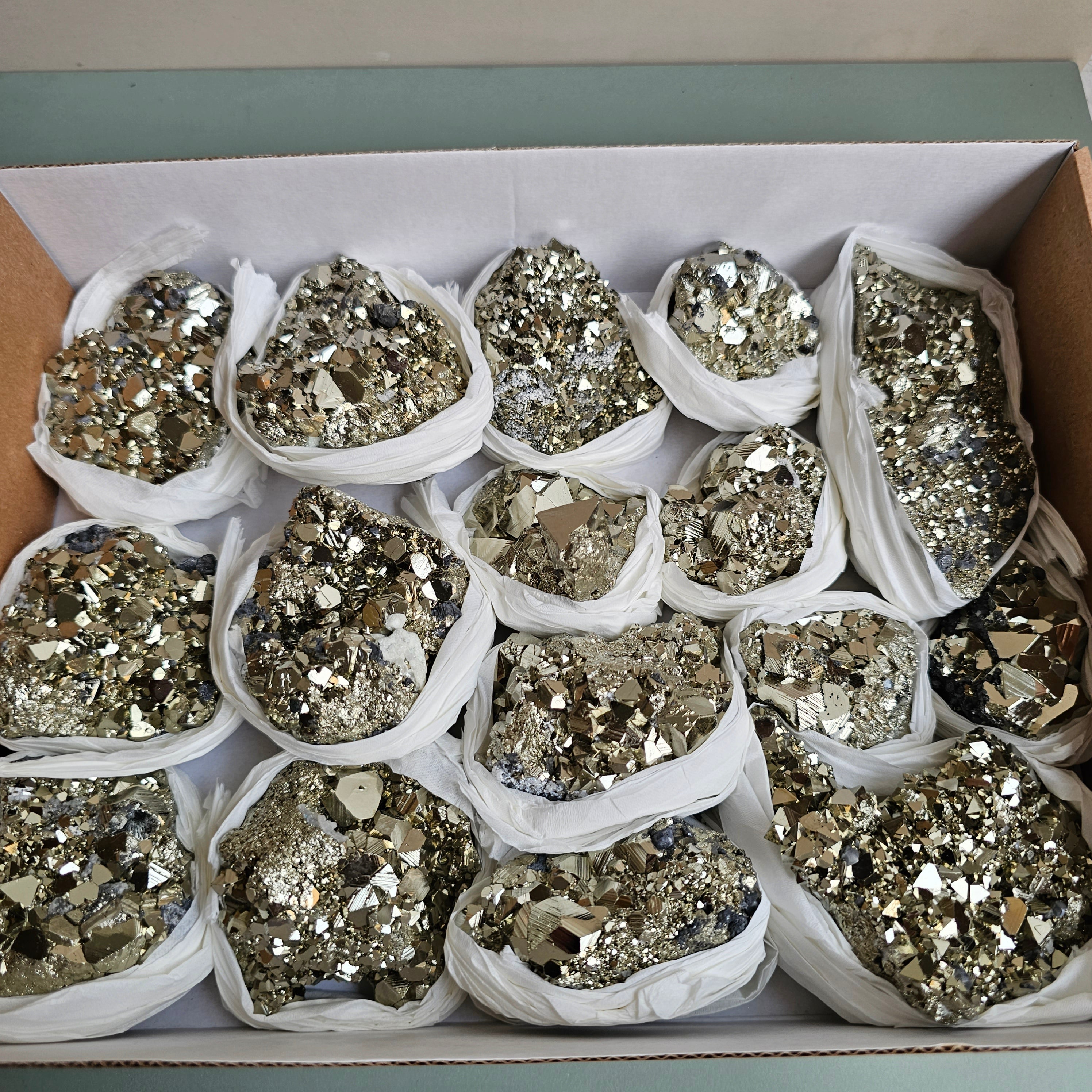 Flat pyrite Octahedral