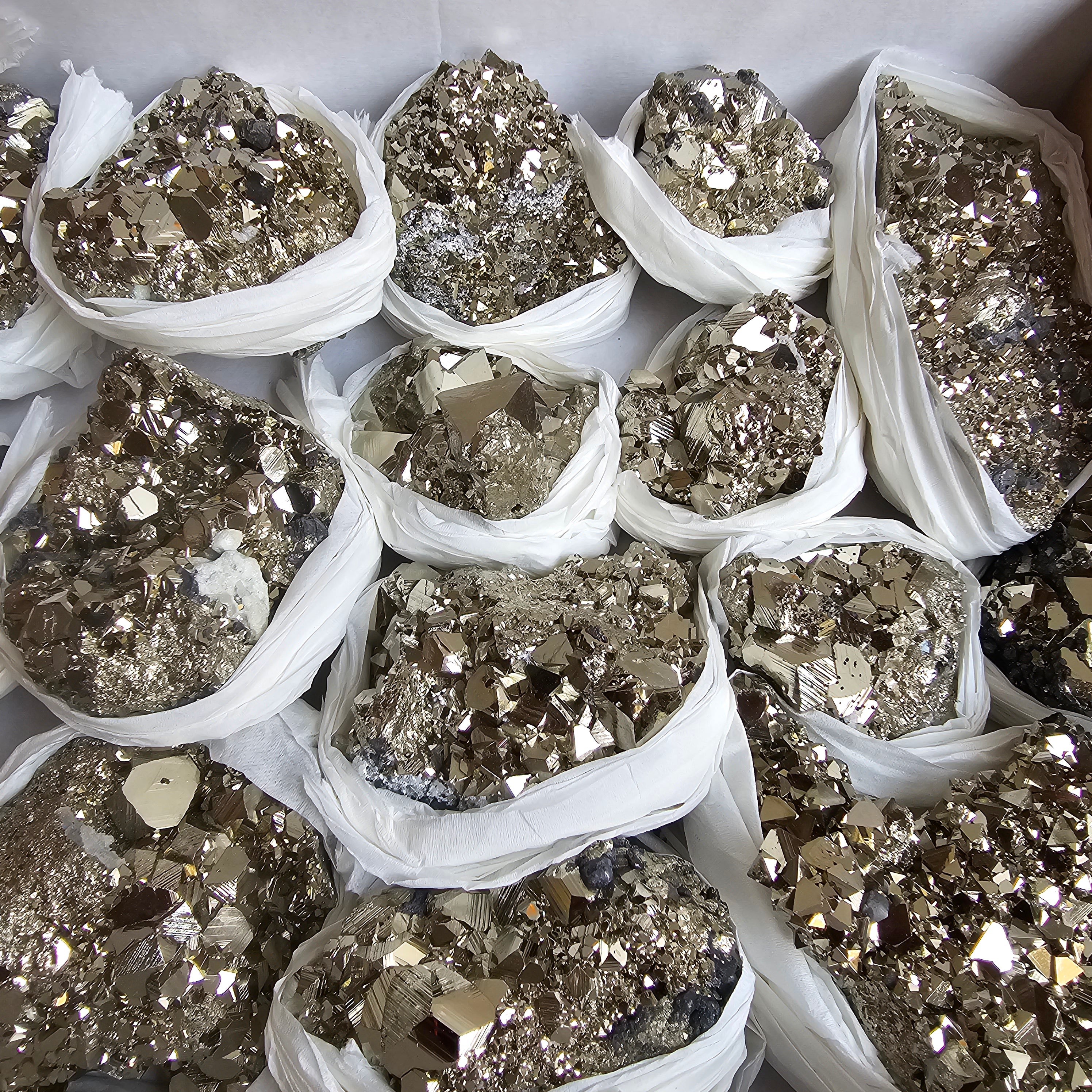 Flat pyrite Octahedral