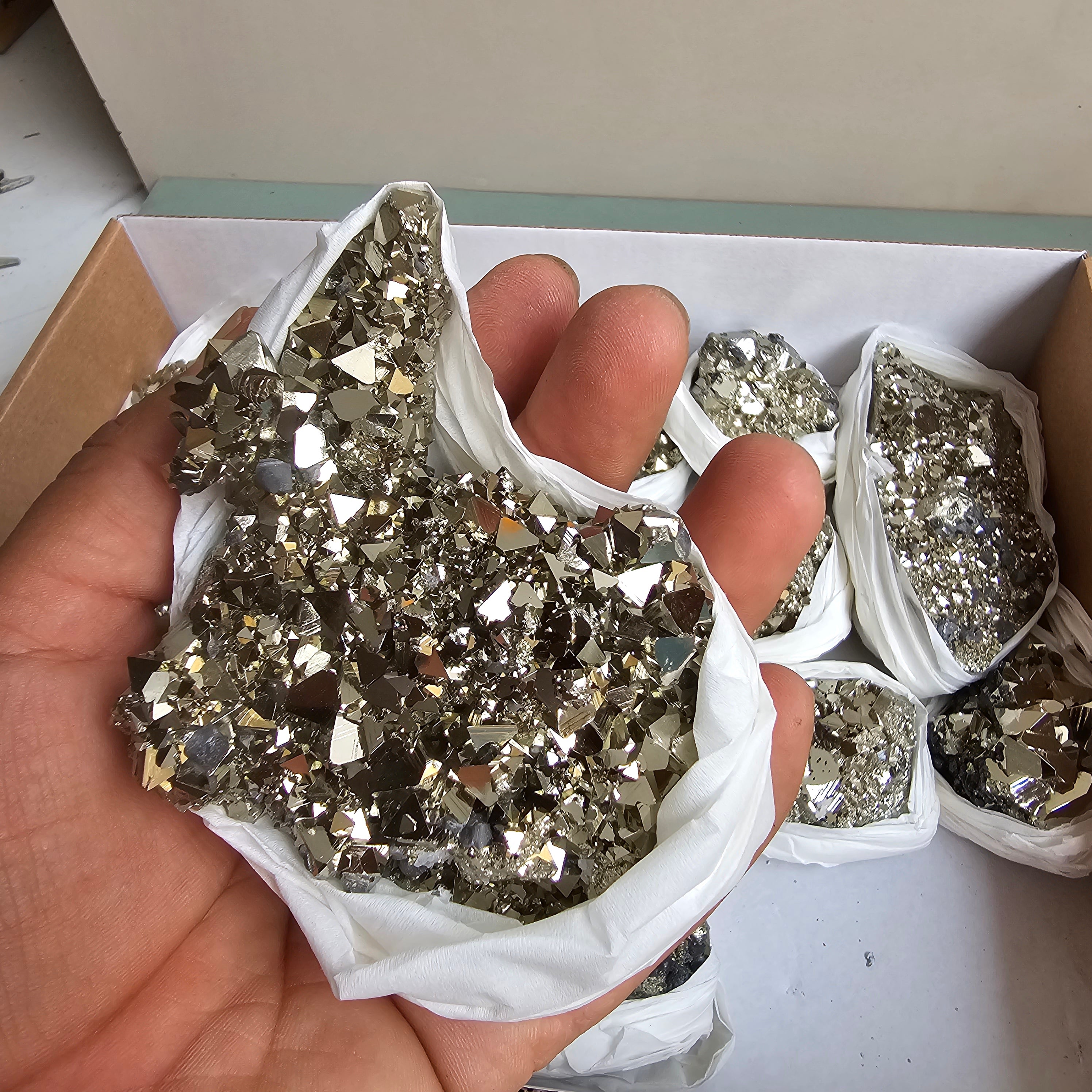 Flat pyrite Octahedral