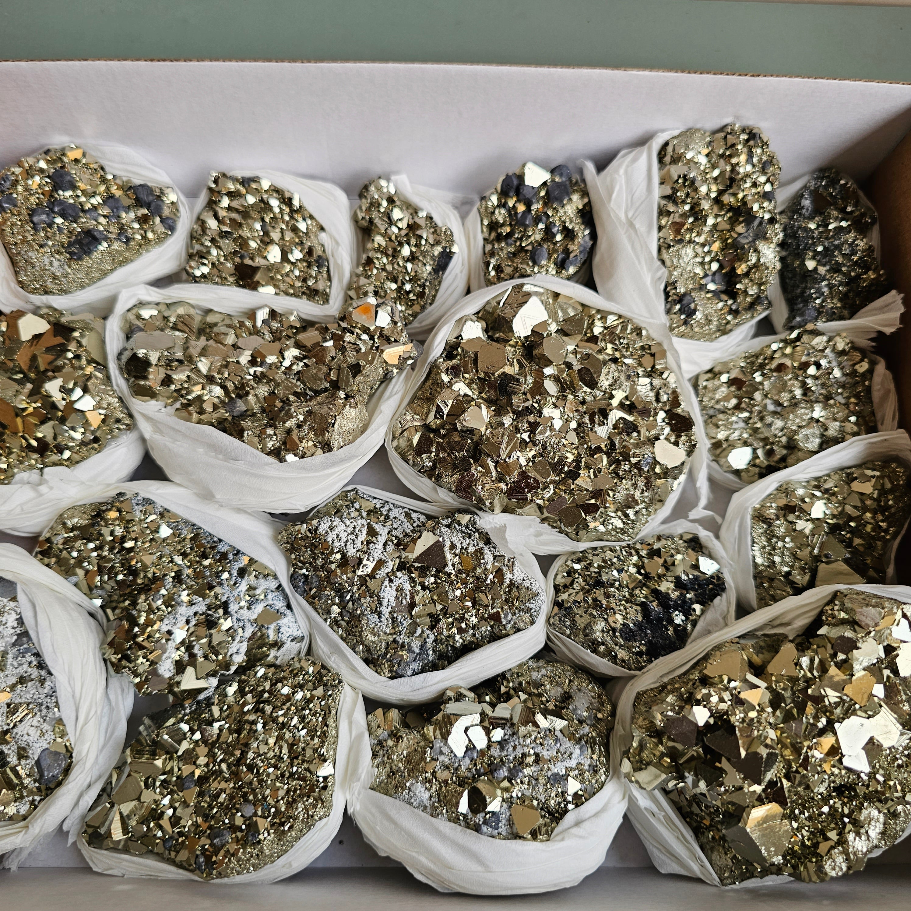 Flat pyrite Octahedral
