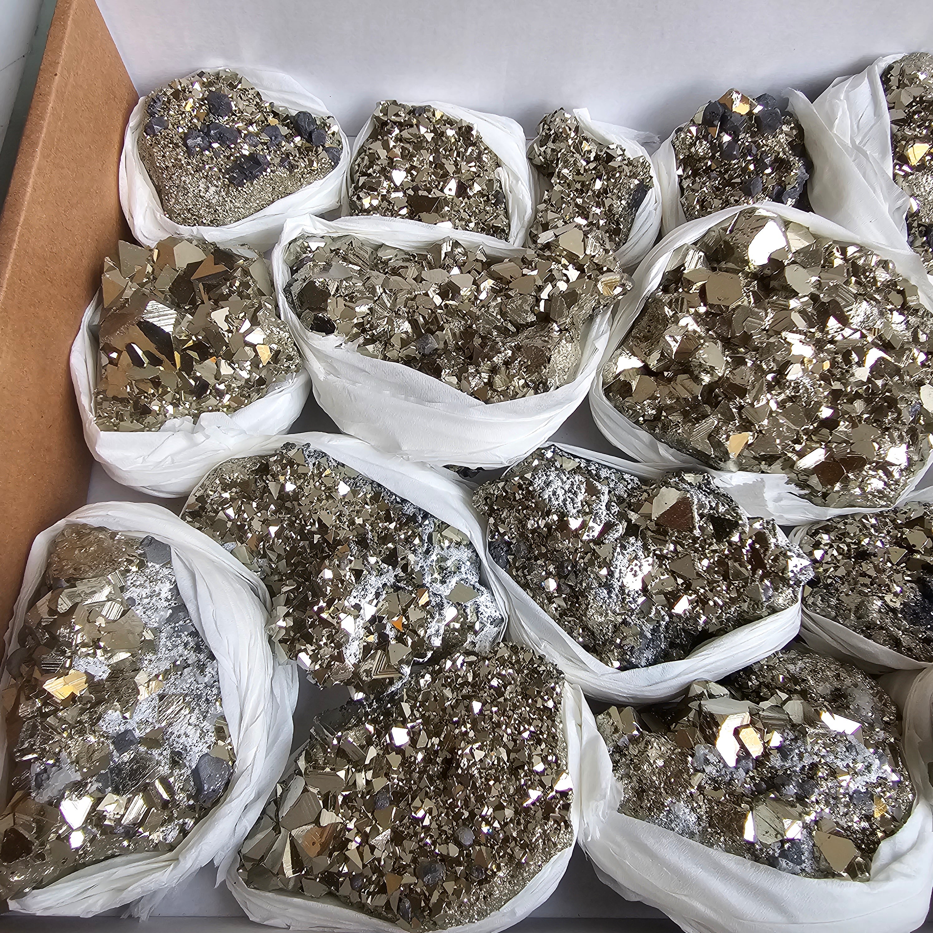Flat pyrite Octahedral
