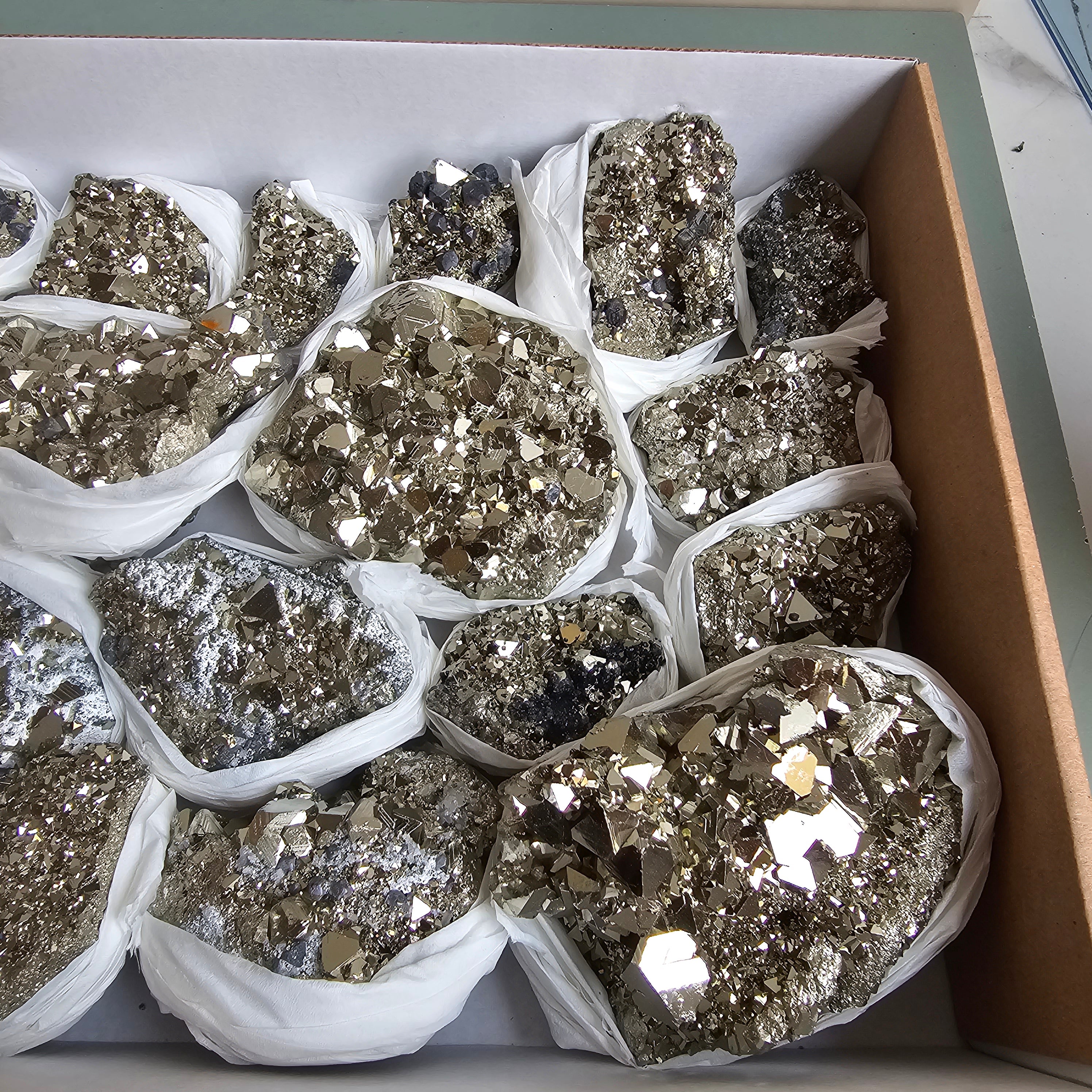 Flat pyrite Octahedral