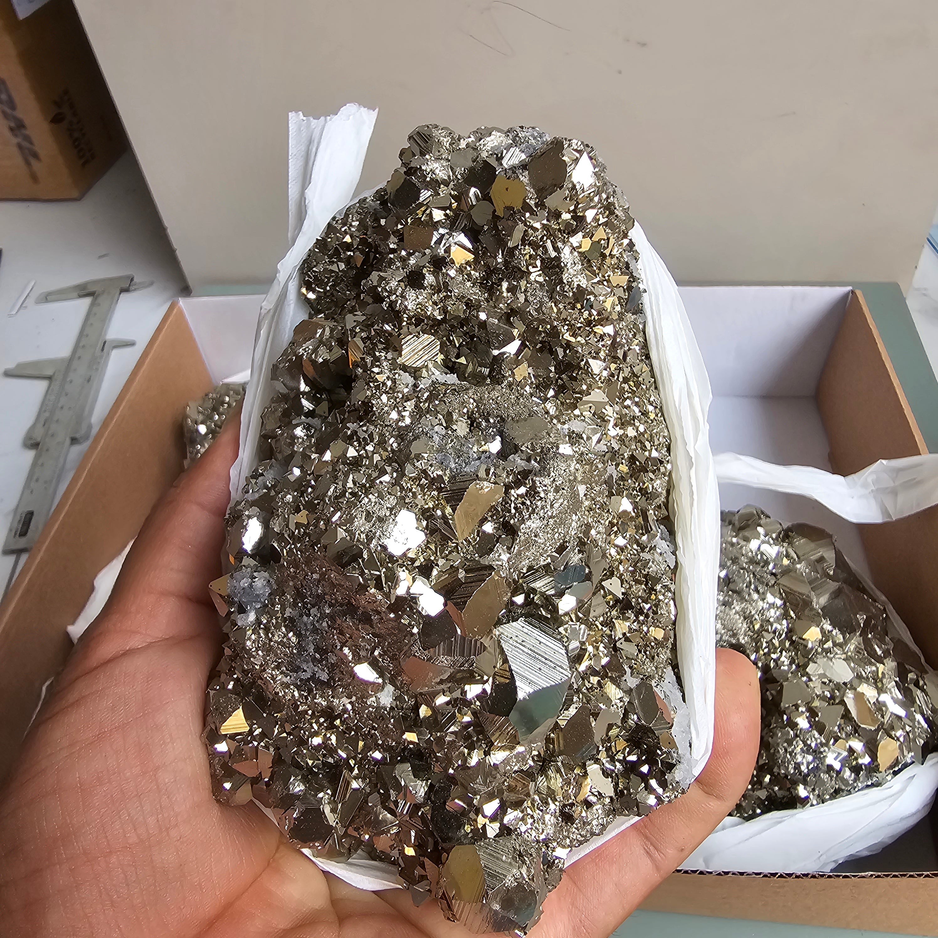 Flat pyrite Octahedral