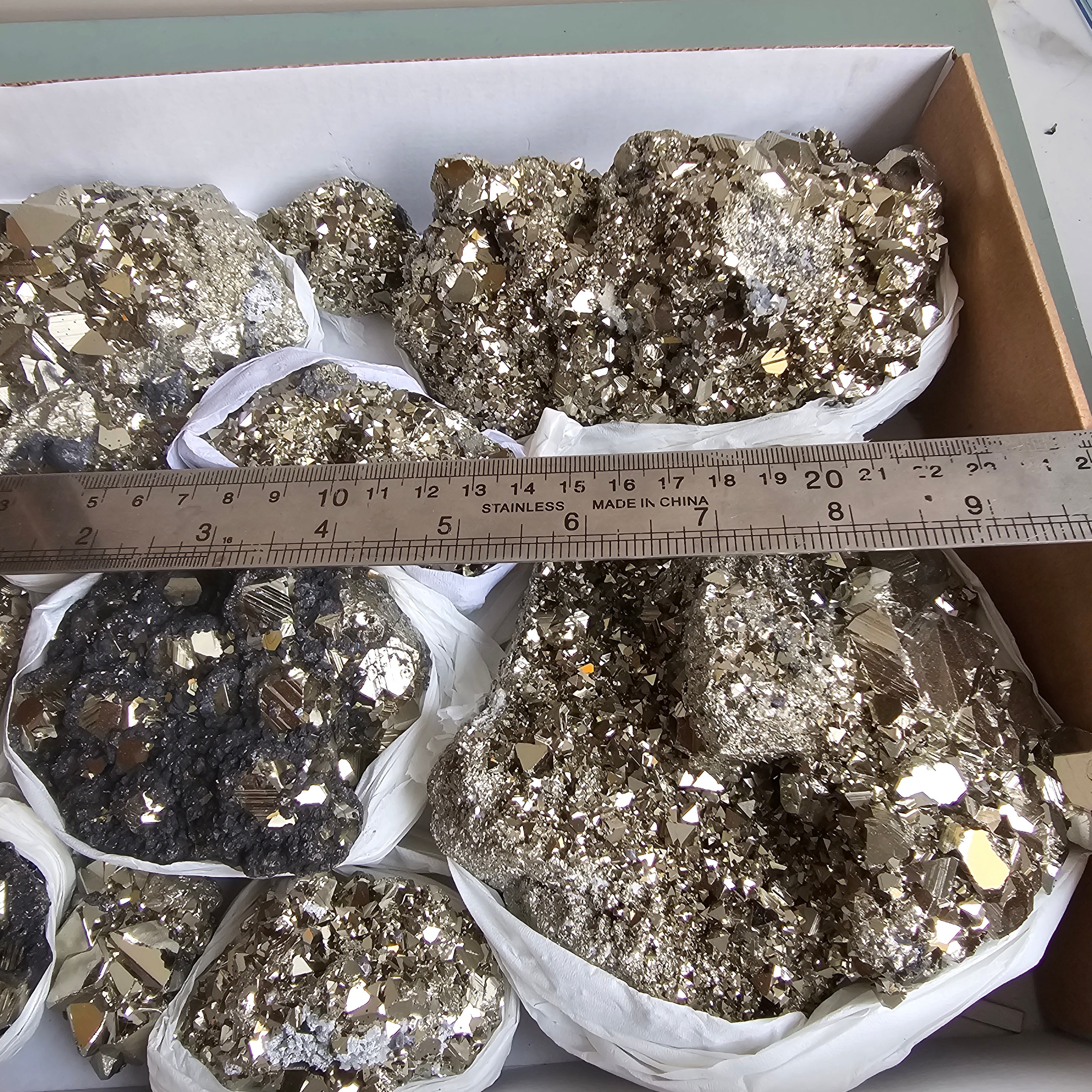 Flat pyrite Octahedral