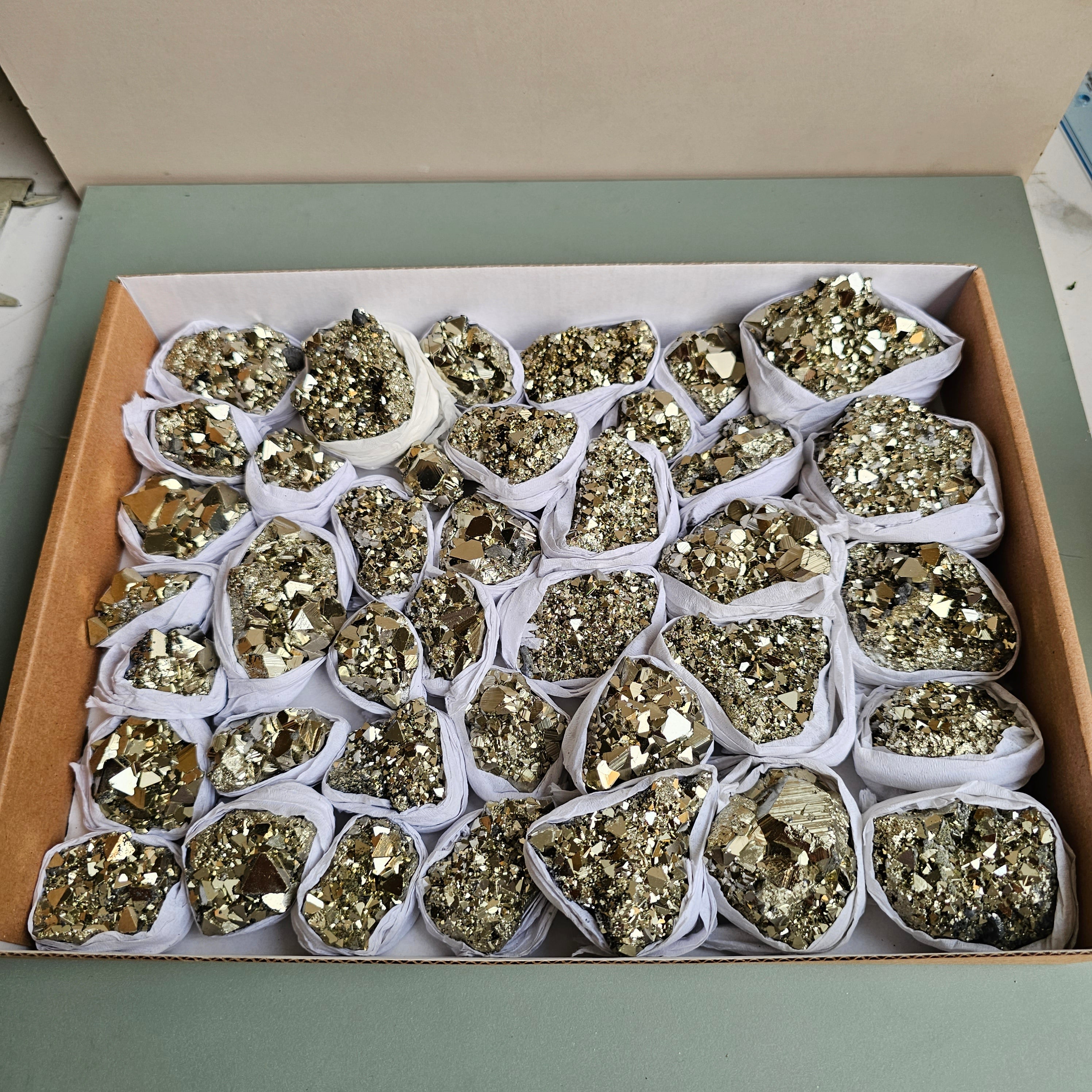 Flat pyrite Octahedral