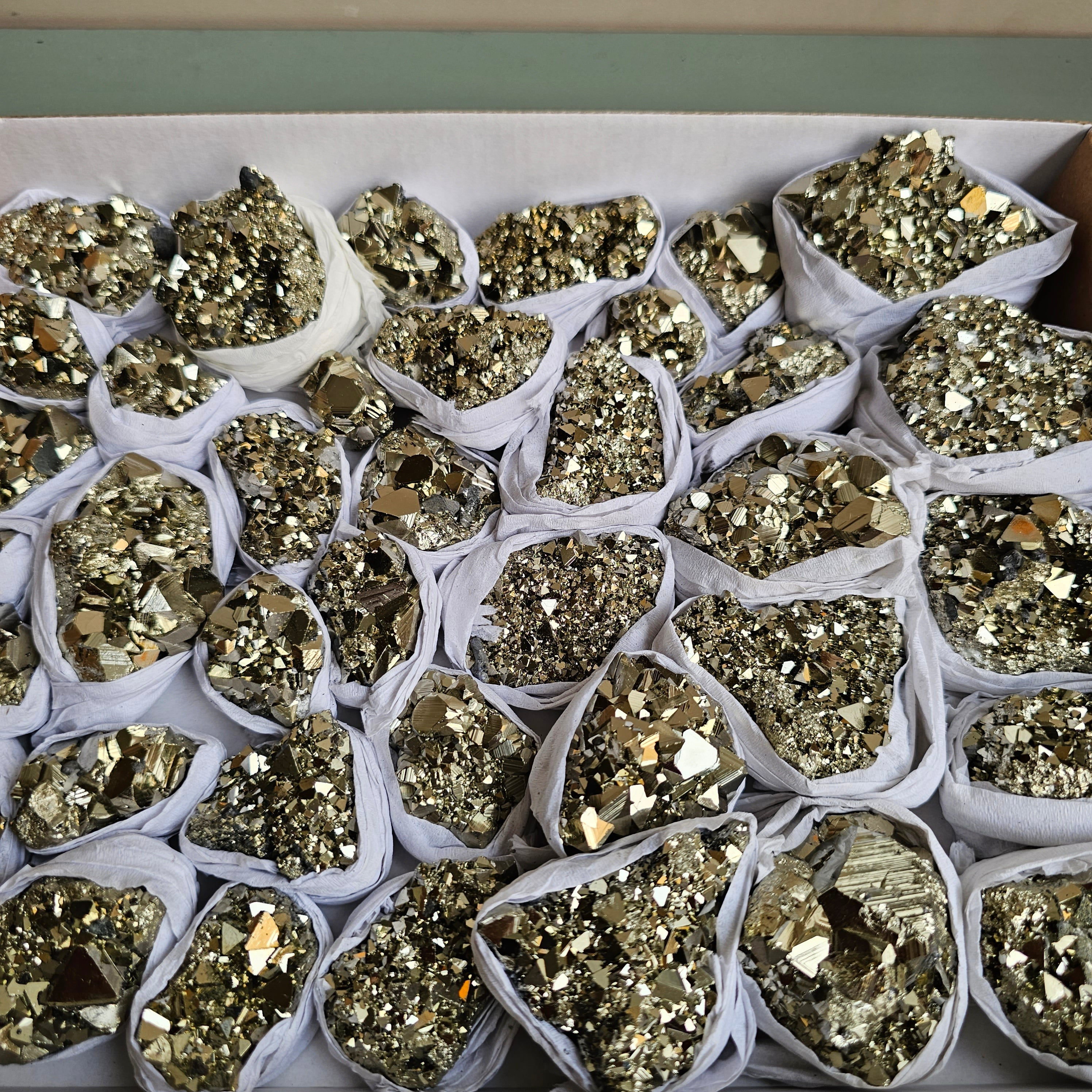 Flat pyrite Octahedral