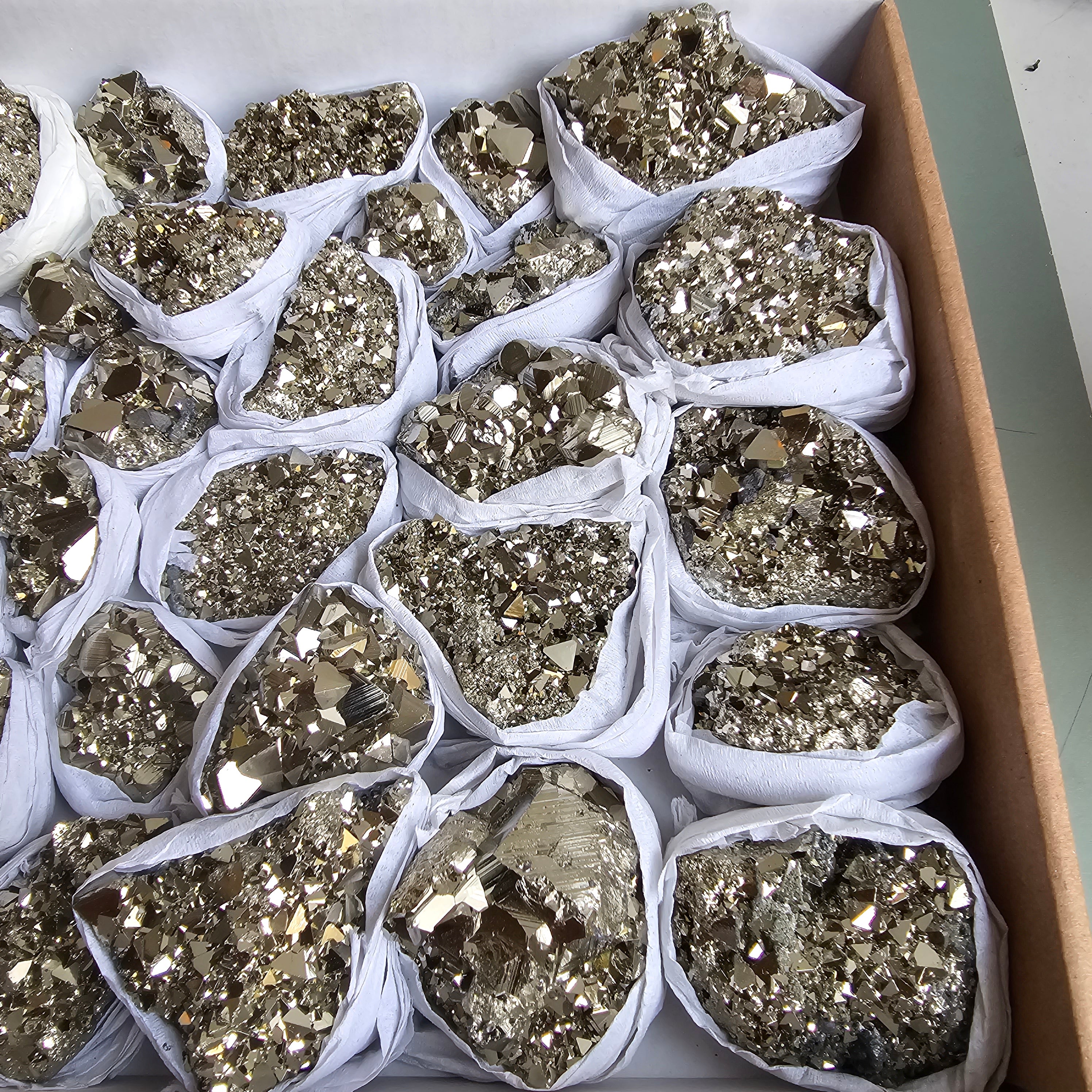 Flat pyrite Octahedral