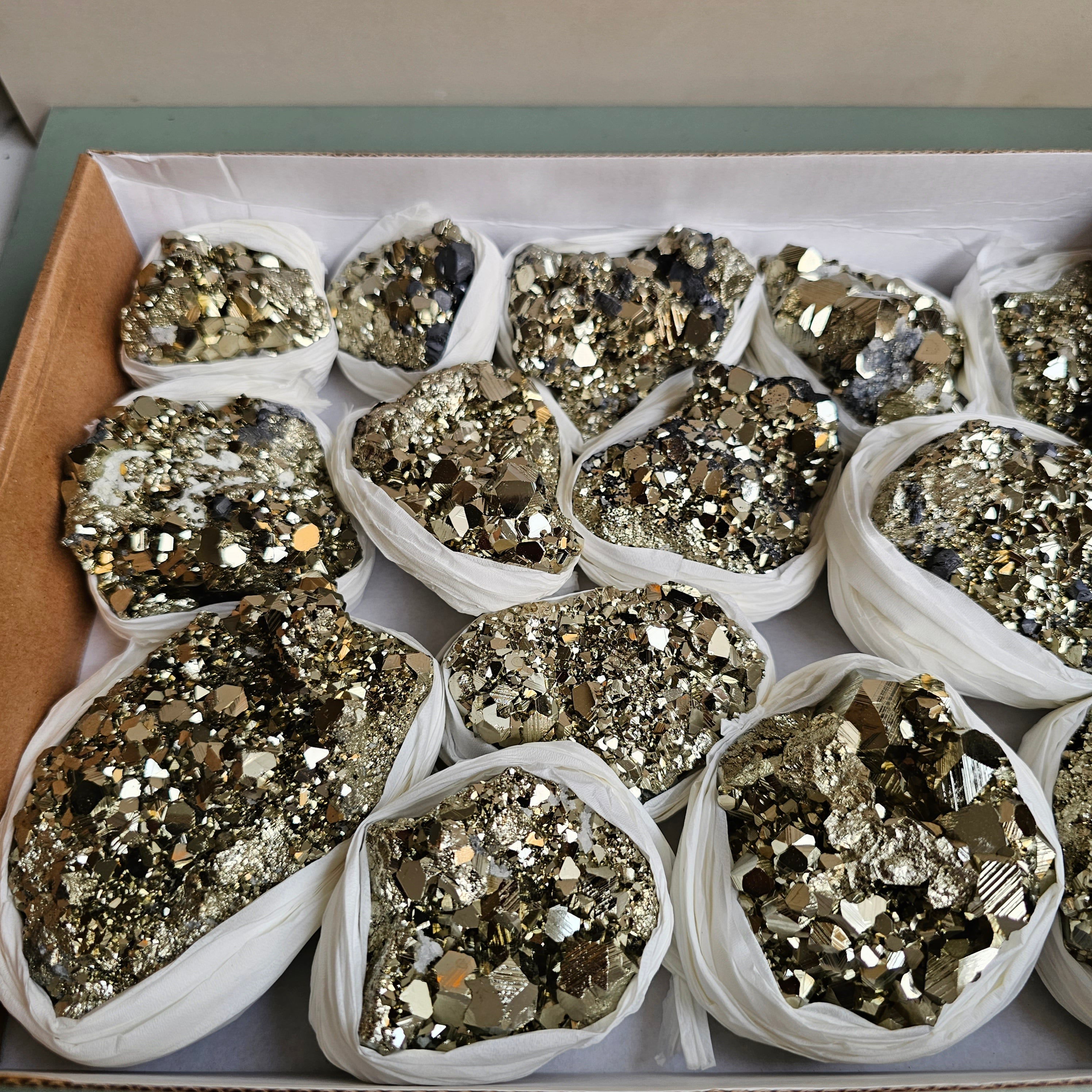 Flat pyrite Octahedral