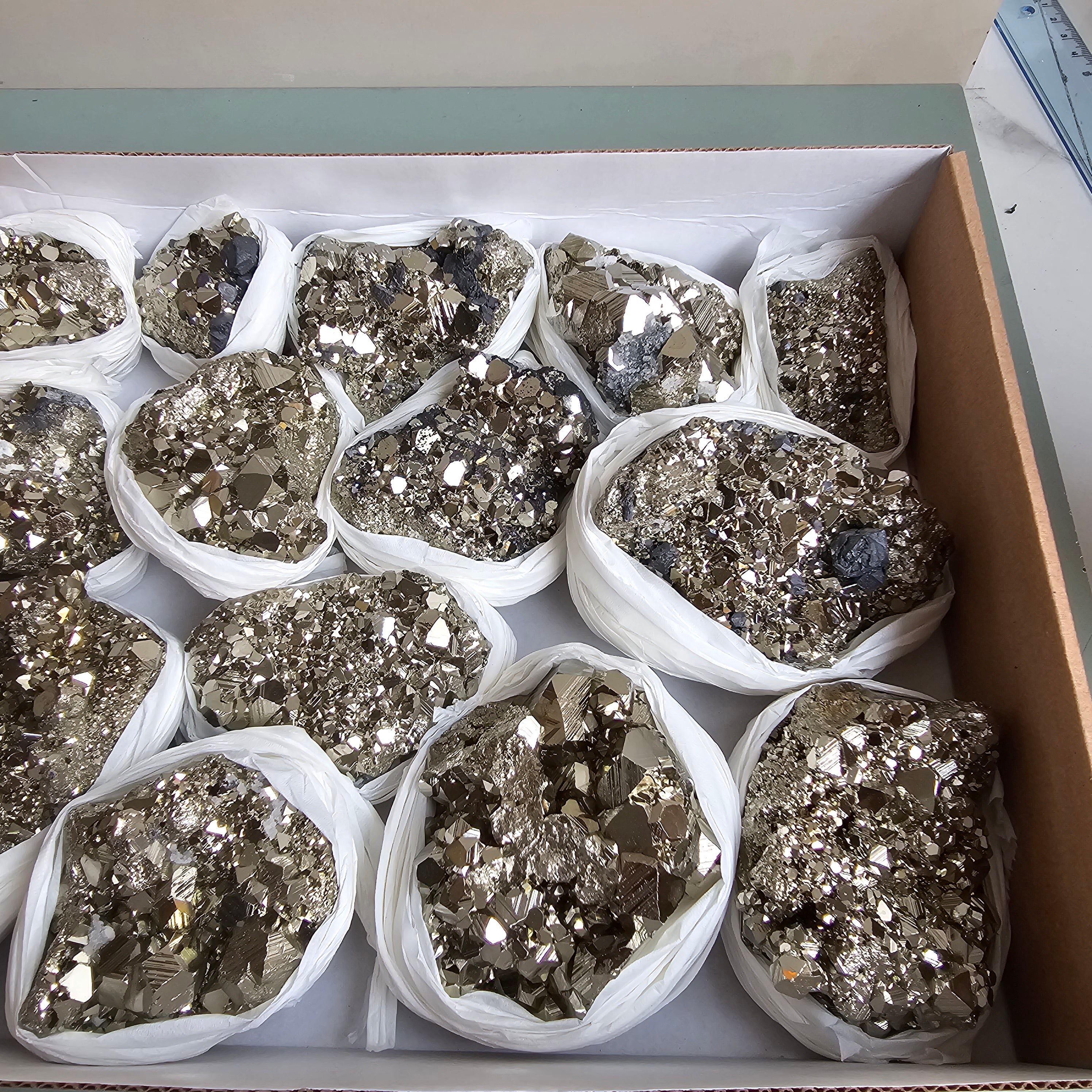 Flat pyrite Octahedral